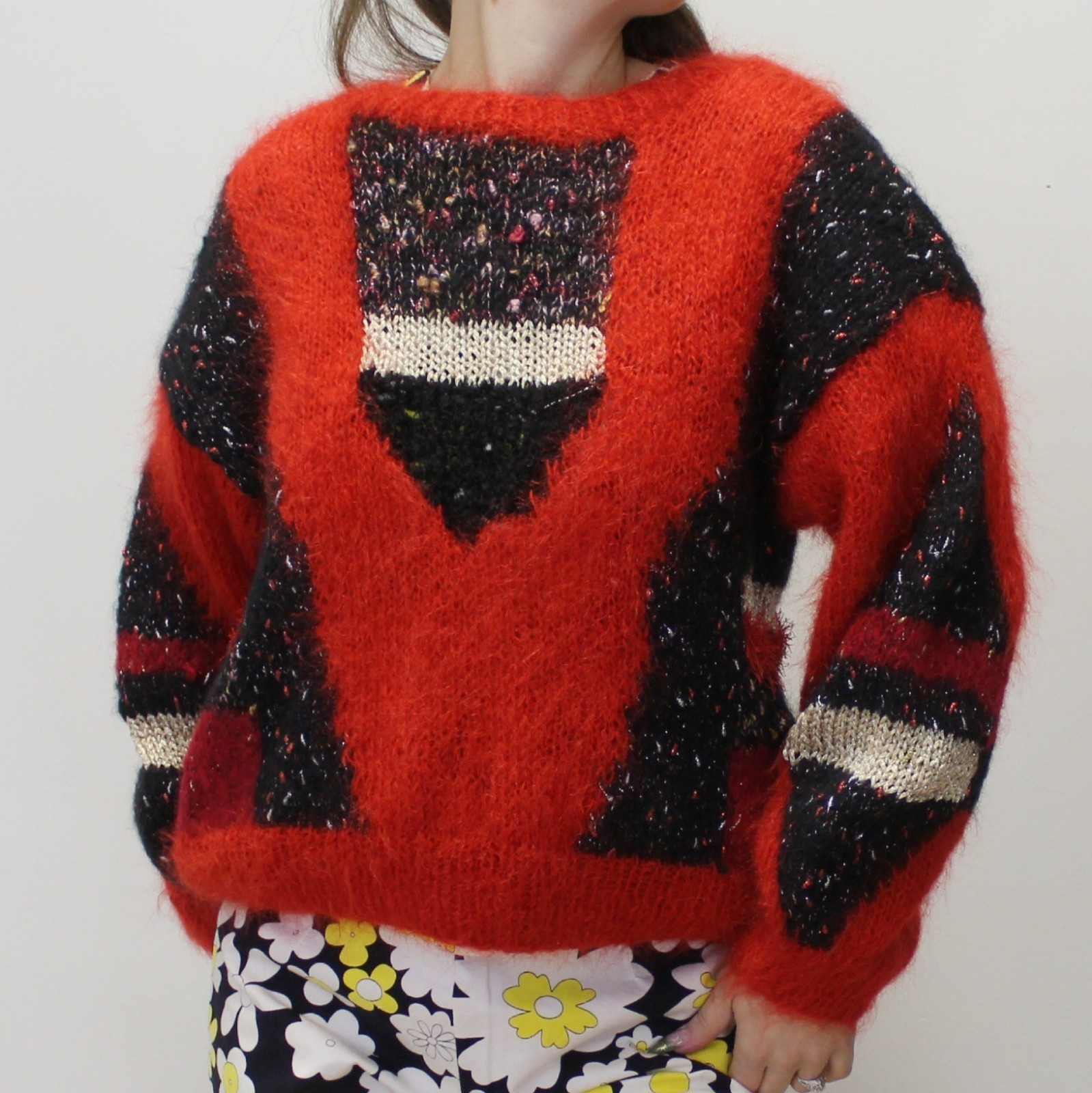 Vintage 80s Mohair Blend Sweater from Alba Handmade