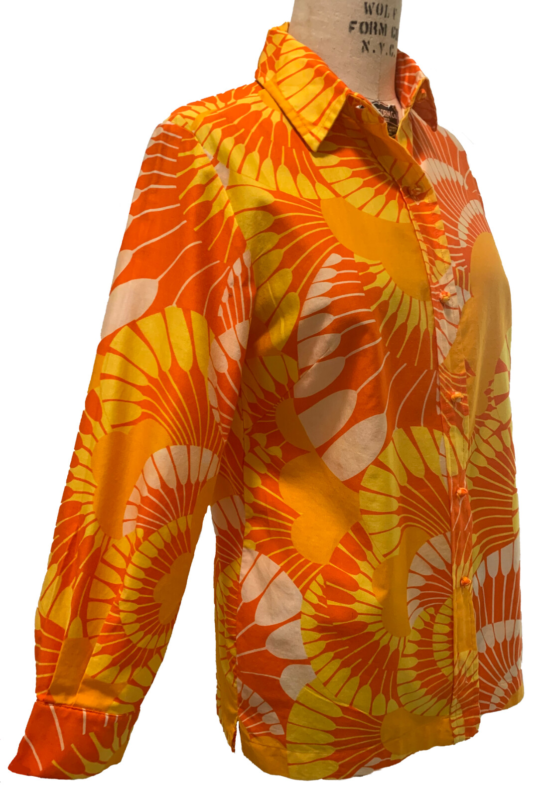 C. Ogust’s PENTHOUSE GALLERY Vintage Women’s LS Cotton Shirt Sz -M Japan