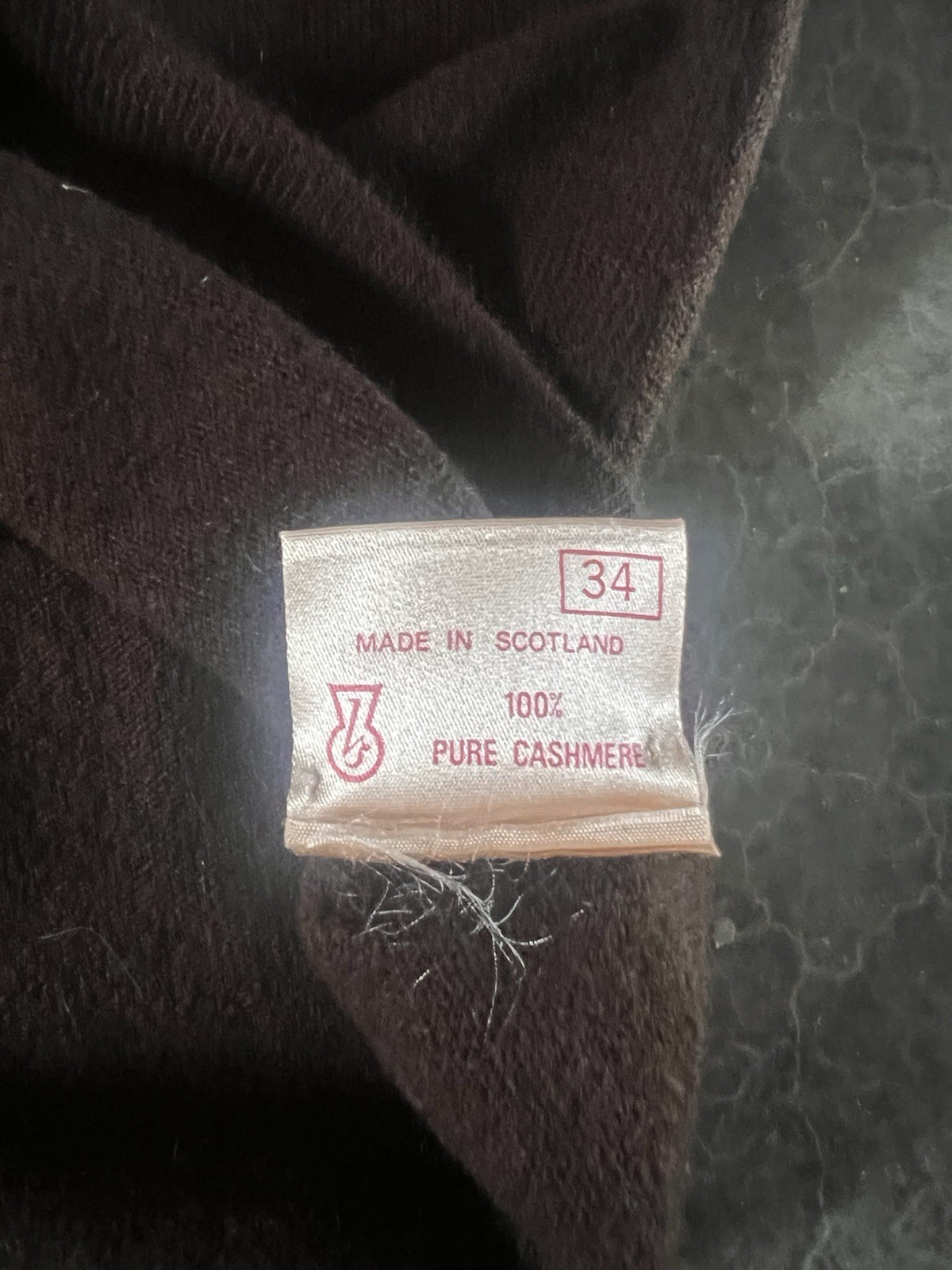 Vintage 1950’s Pringle of Scotland Brown Cashmere ‘Sweater Girl’ Sweater w/tags!