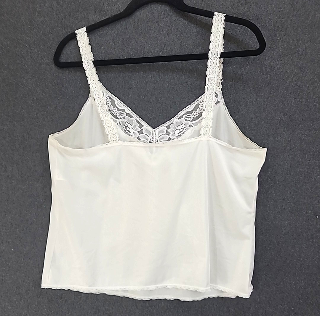 Vintage Vanity Fair Camisole Lace Sraps Neckline Sz 40 – 46