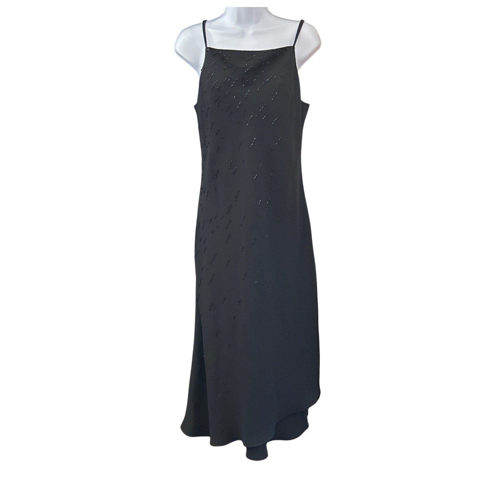 Vintage Jones New York Dress Beaded Whimsigoth 90s Dark Romantic Timeless