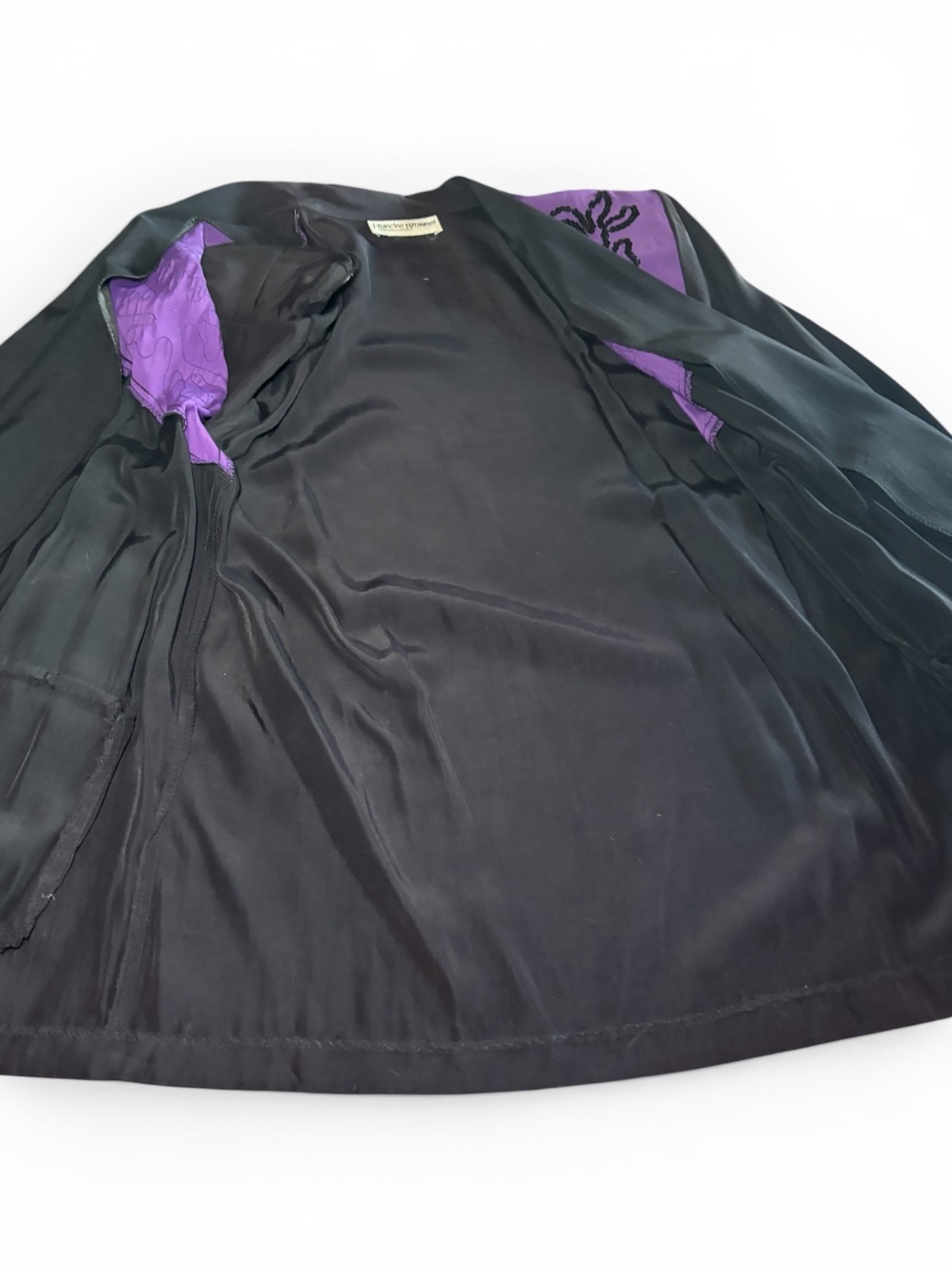 Vintage 1980s black and purple sequin jacket blazer