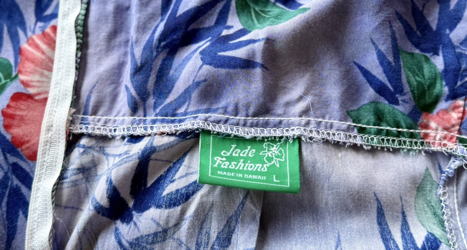Jade Fashions Maid in Hawaii Purple Floral Rayon Sundress Strap L