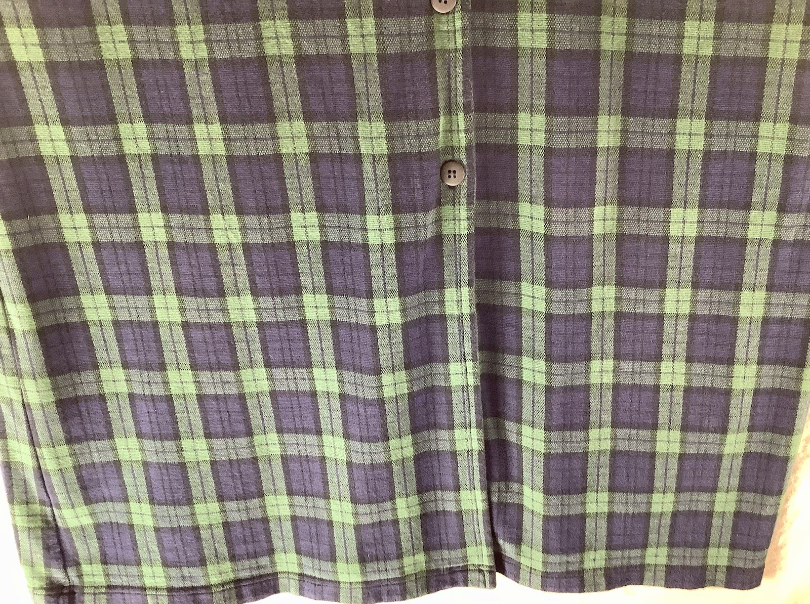 Vintage Bechamel Women’s XL Cotton Plaid Jumper Classic Preppy Retro Workwear