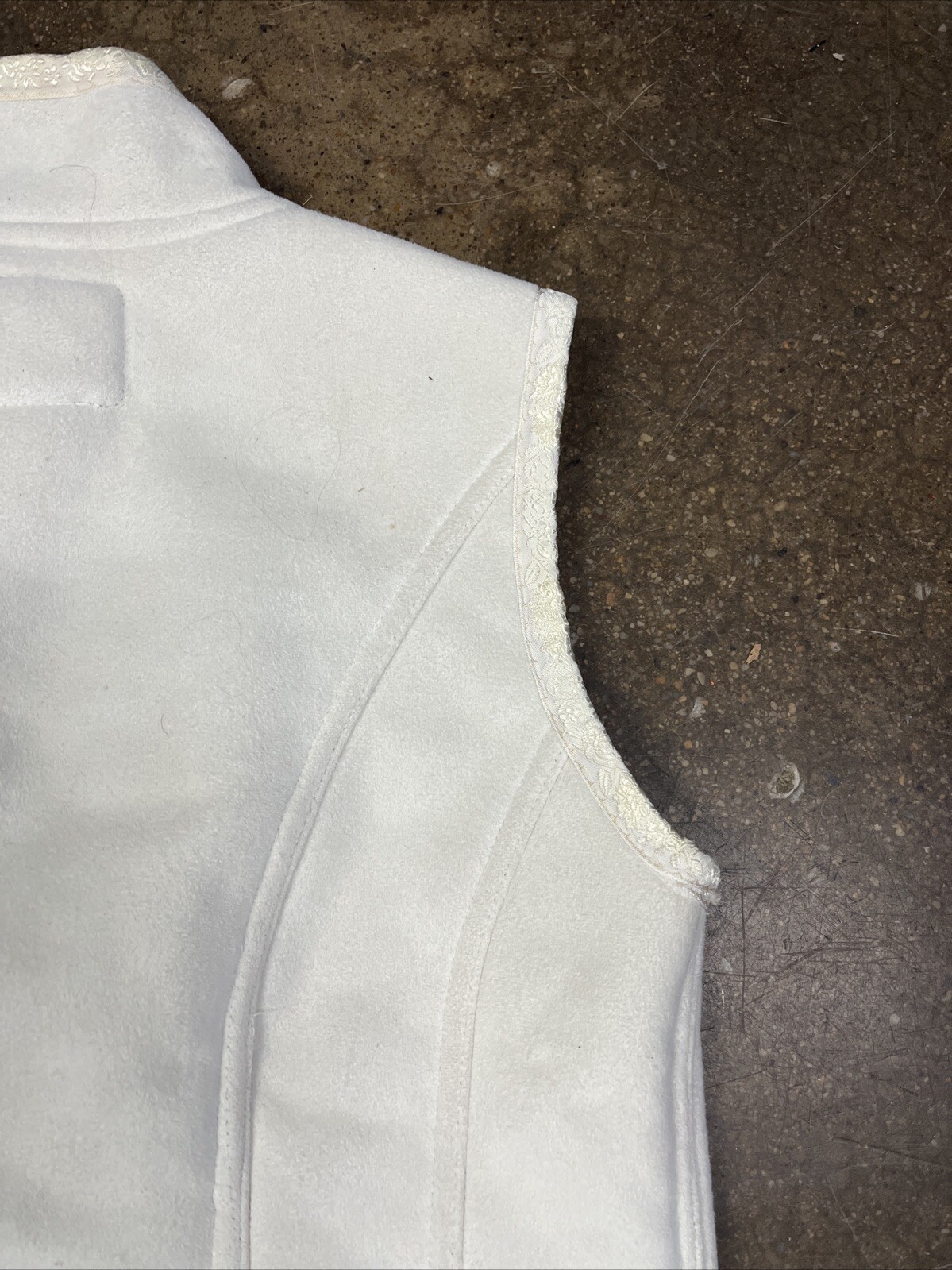 Vtg RALPH LAUREN Palomino Women Faux Suede/Sherpa Vest Cream Colored – Sz Small