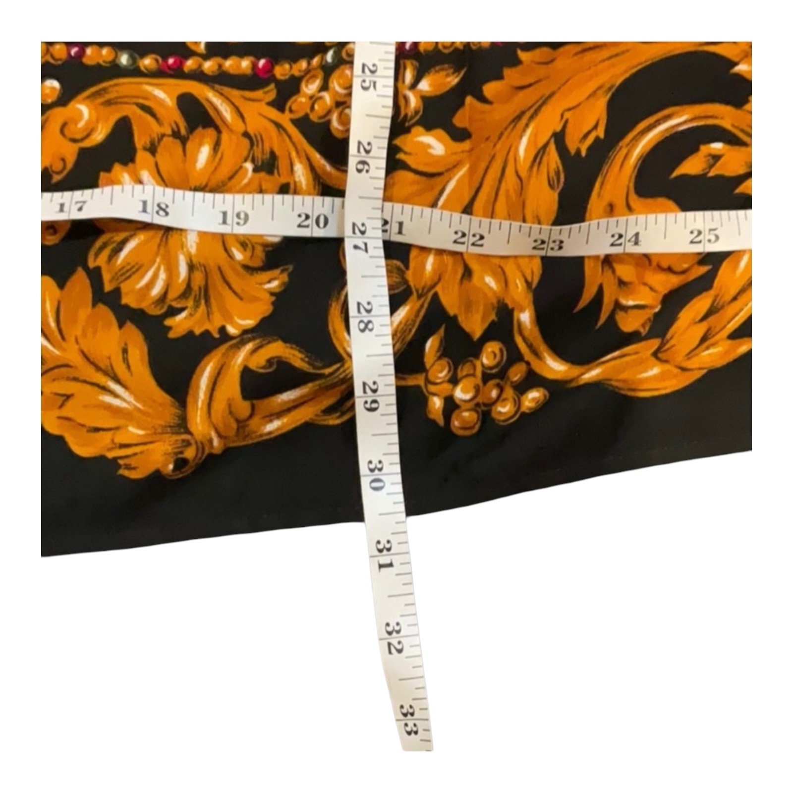Touche L. A. Women’s Vintage Black Printed Midi Pleated Skirt Plus Size Medium.