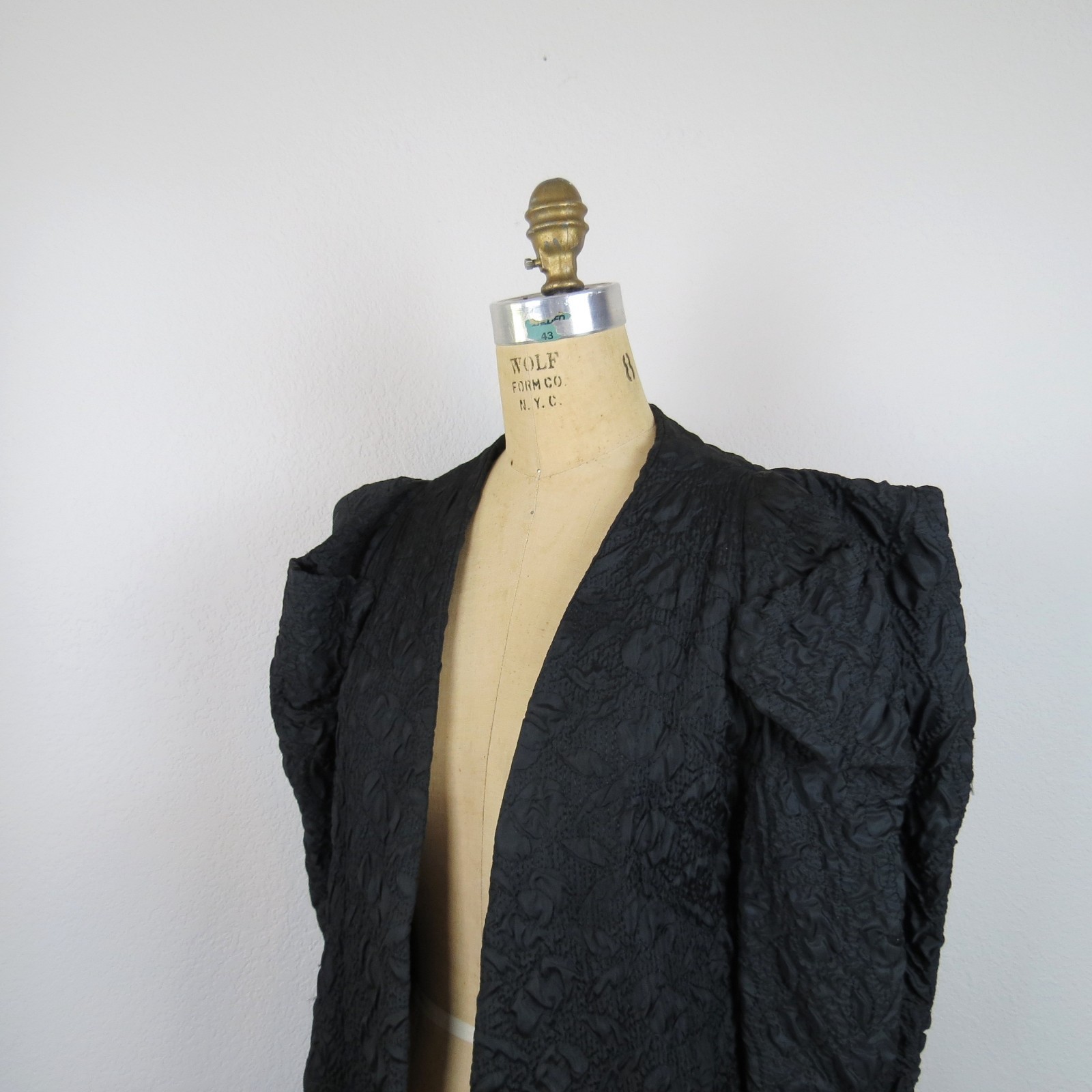 vintage 1940s women’s coat dressy cocktail jacket statement sleeve size medium