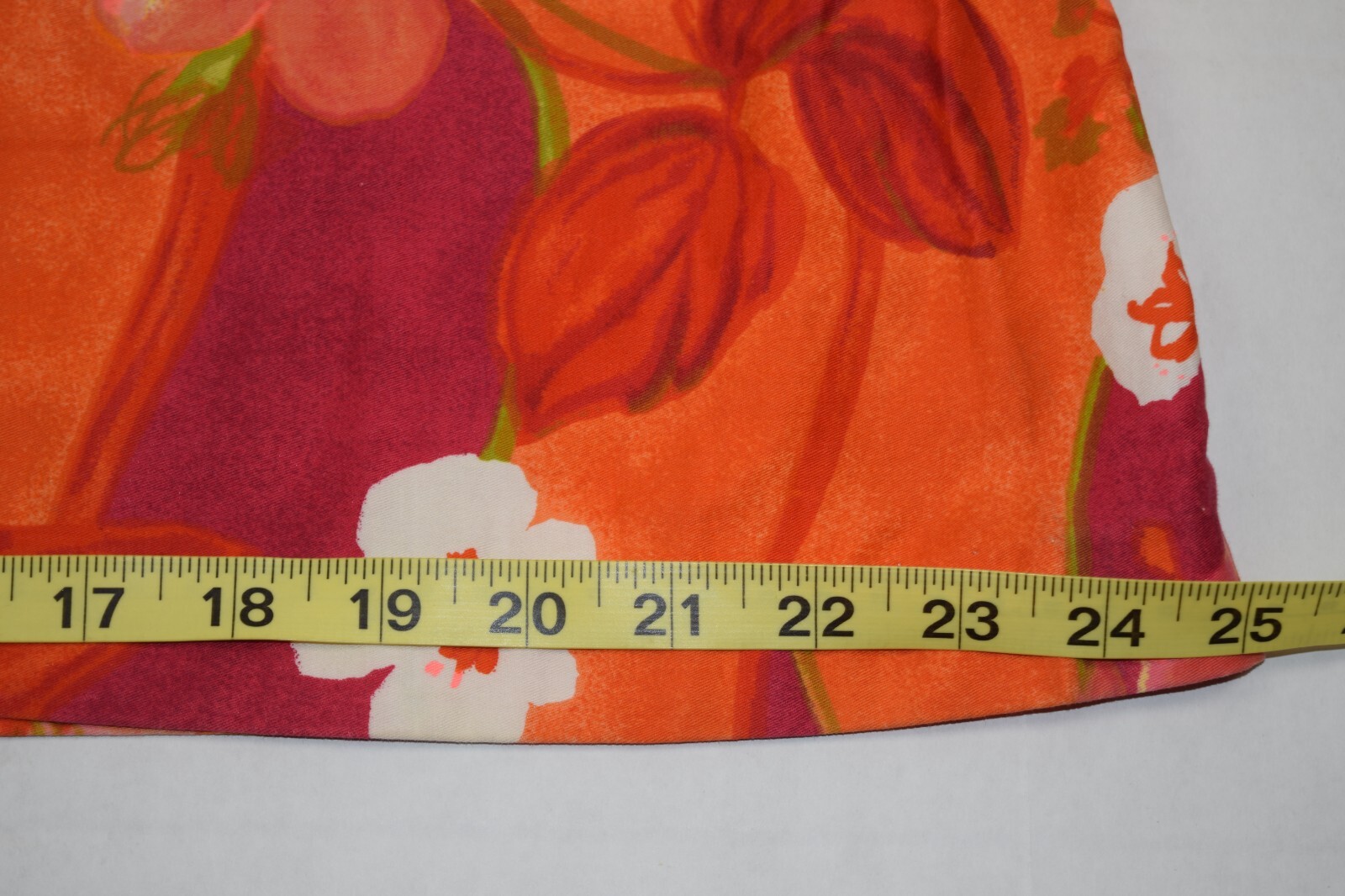 Vintage Sears Hawaiian Dress Size S/M 70s Sleeveless Orange White Yellow Floral