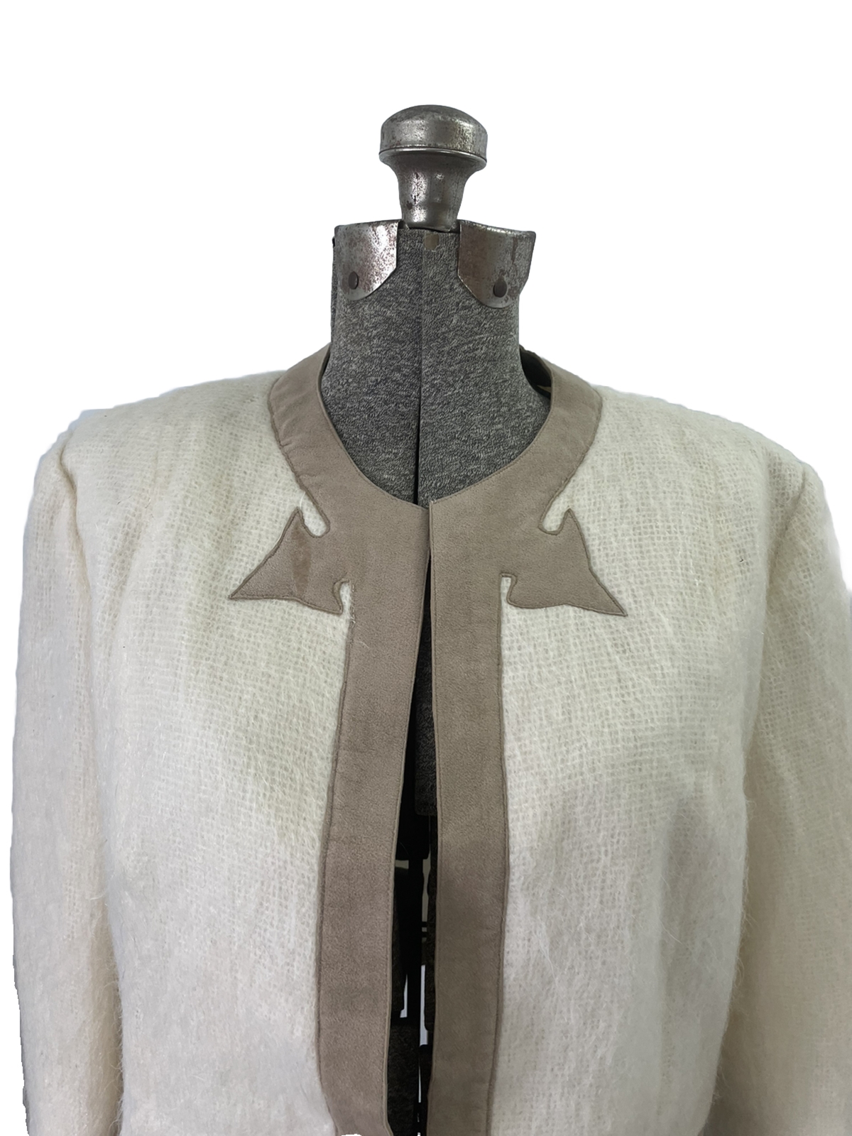 Vintage Gino Rossi Vintage 70s Mohair Jacket Blazer 14 Large White Lined
