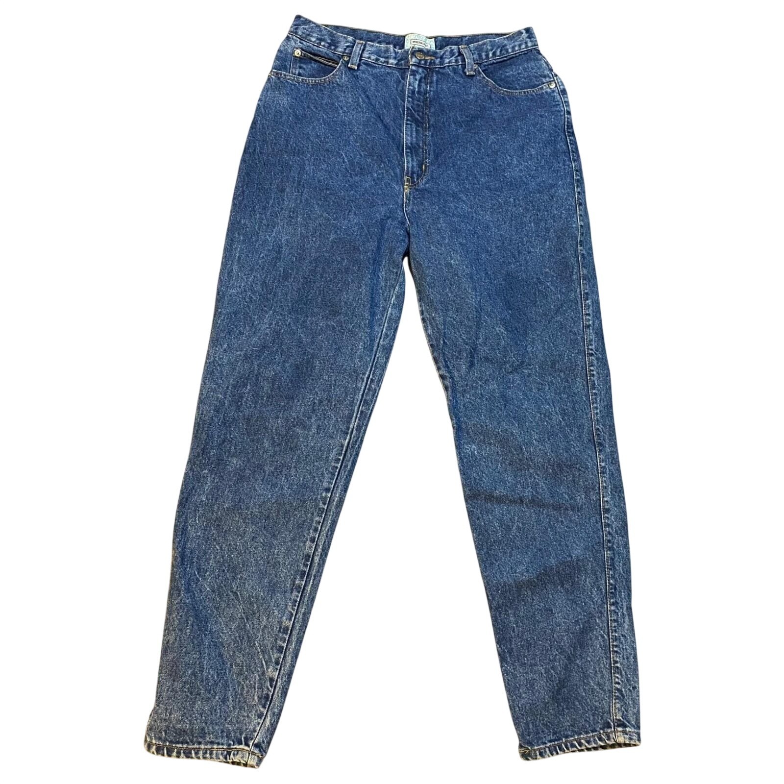 Sasson Modern Basics Vintage High Waisted Tapered Leg Jeans Medium Wash 30×31