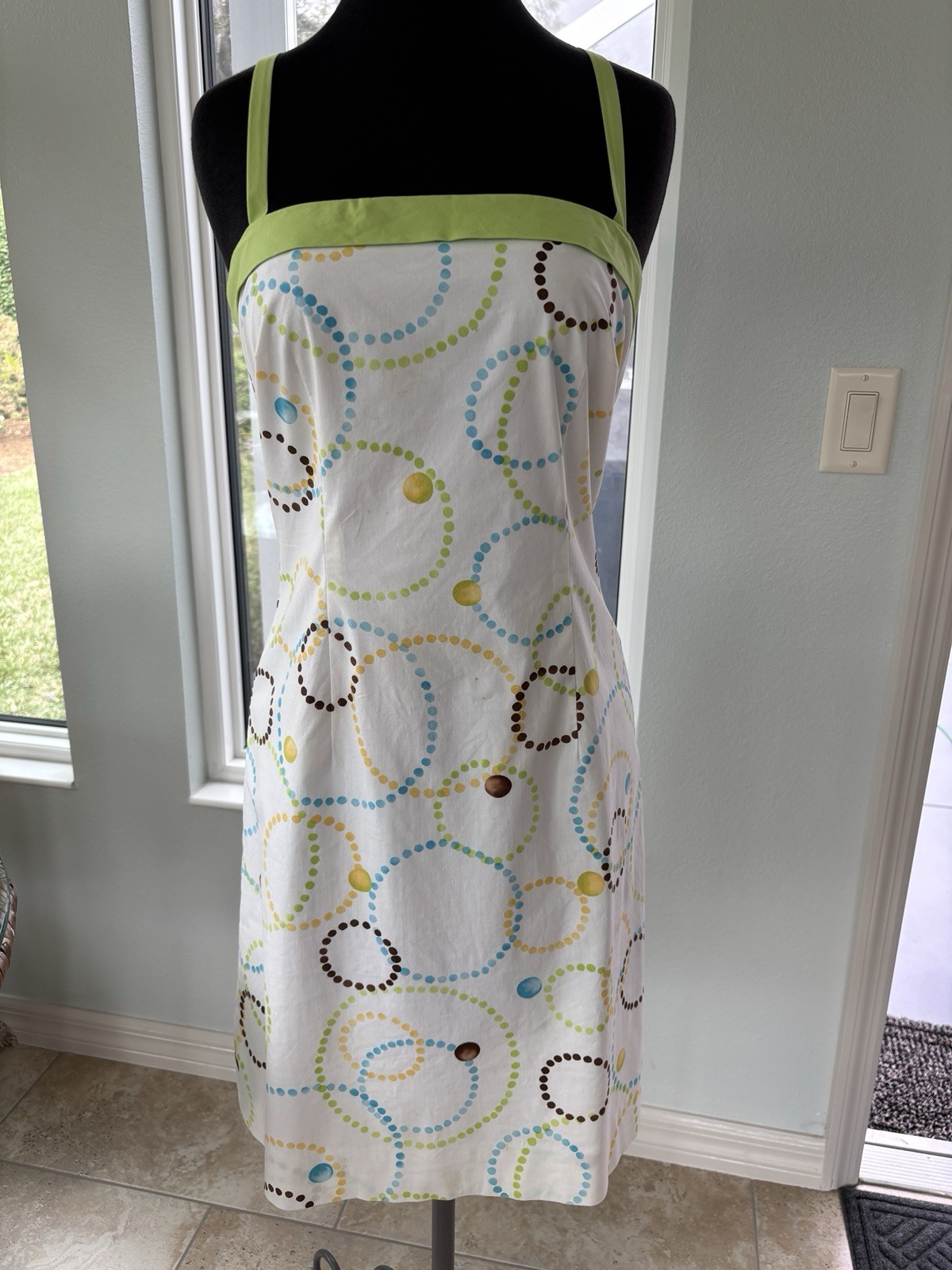 Mazie & Lou Sleeveless A-Line Cotton Dress Summer Sun Dress Criss Cross Straps