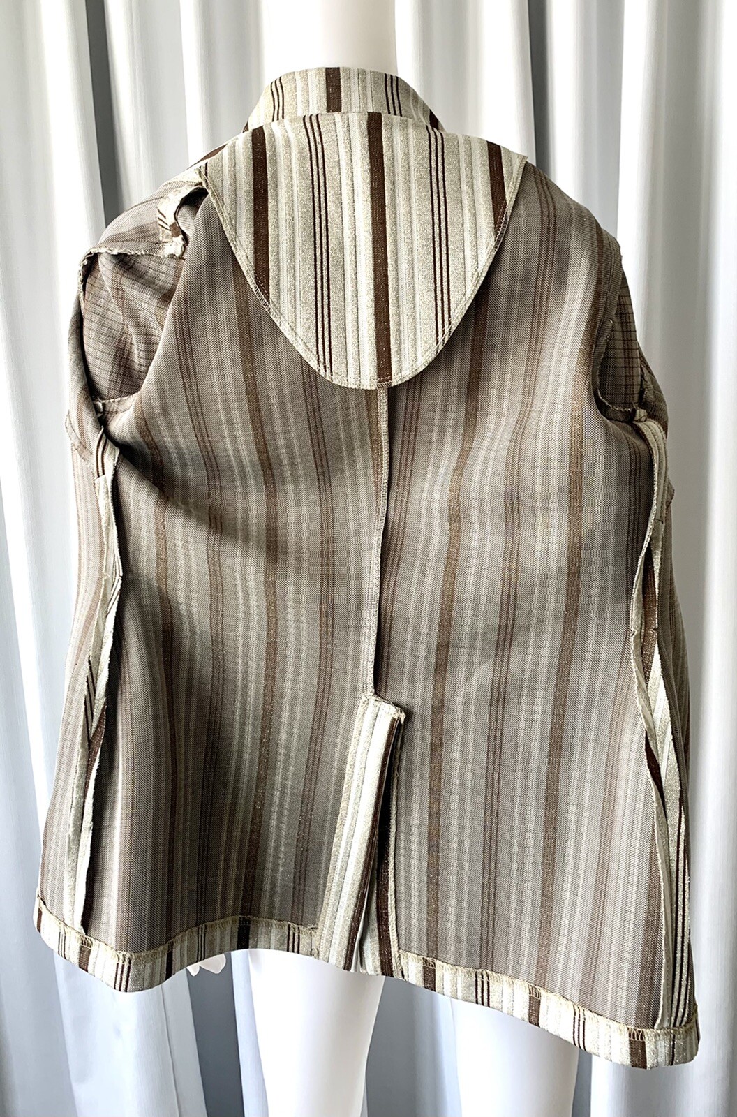 Vintage 70s Polyester lurex striped jacket M/L