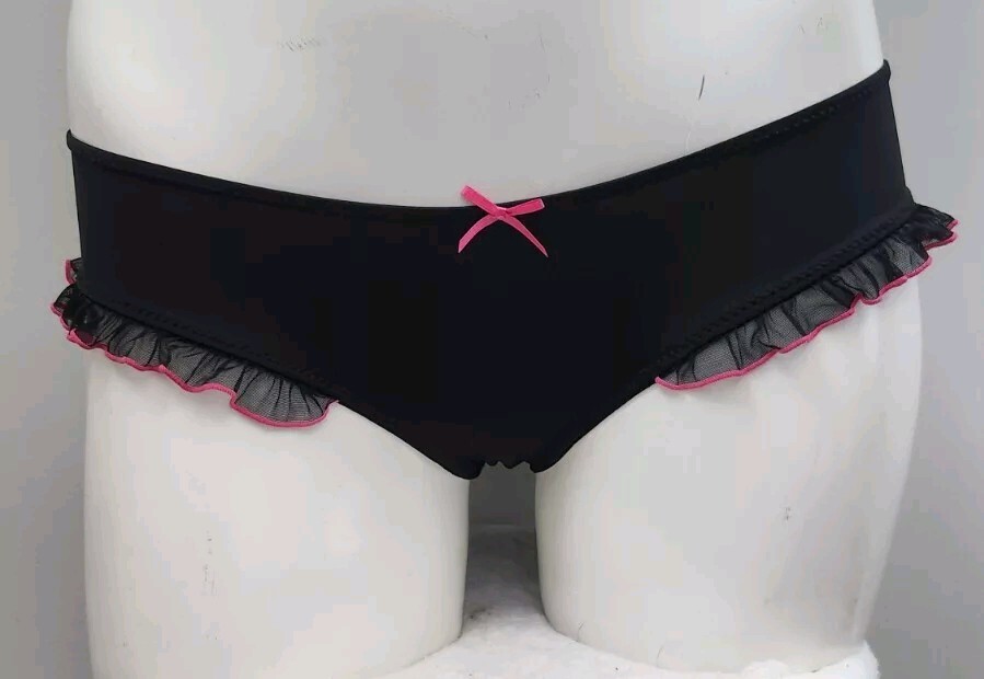 Vtg Victoria’s Secret Sexy Little Things Rhinestone Glitter Ruffled Panties! S