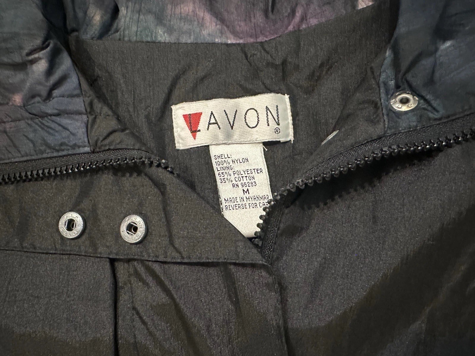 VTG 90s Lavon Windbreaker Tracksuit Set Womens Medium Black Hong Kong