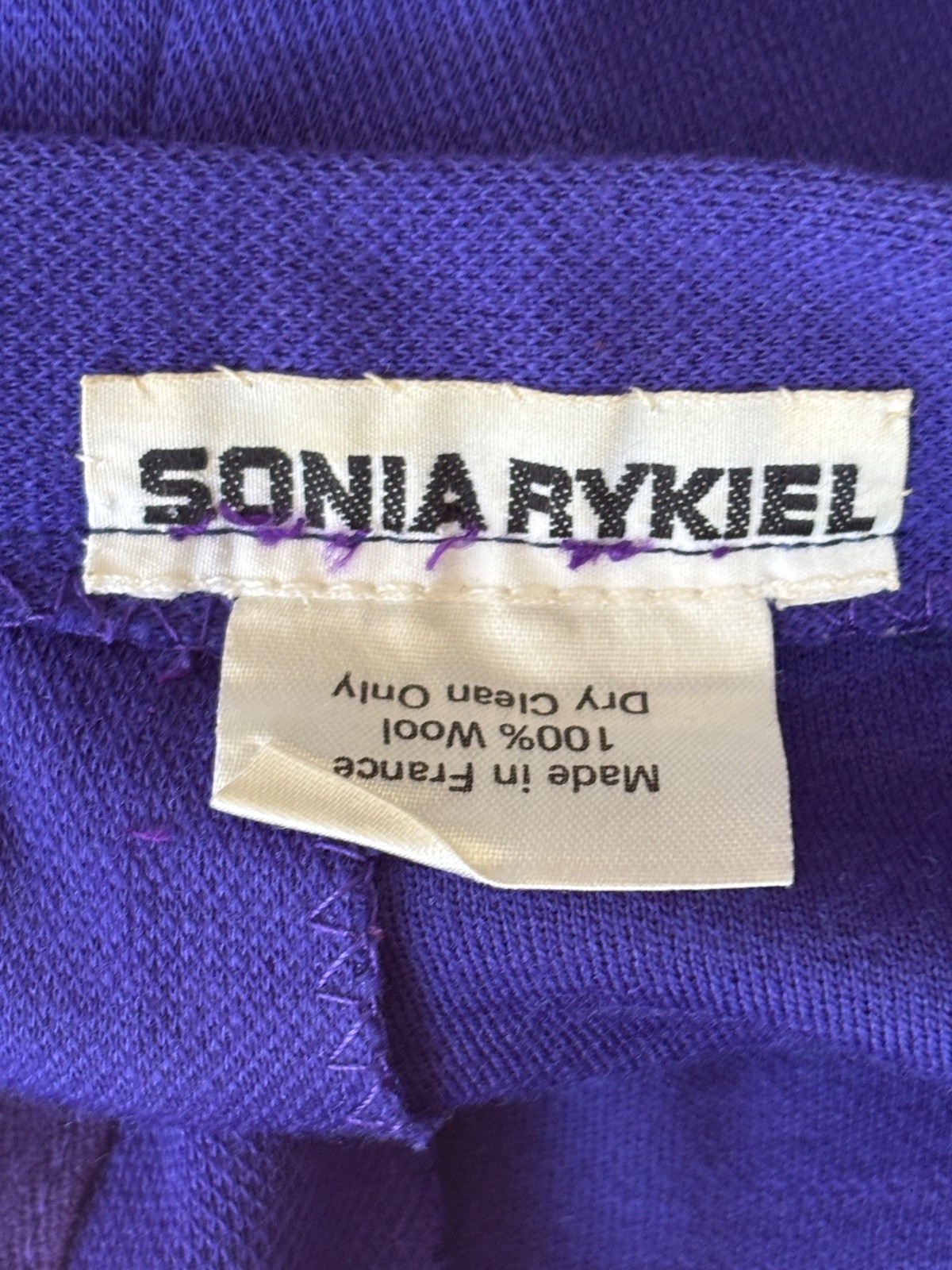 VTG 90’S SONIA RYKIEL PURPLE WOOL KNIT BAGGY WIDE LEG PLEATED TROUSER PANTS*XS/S