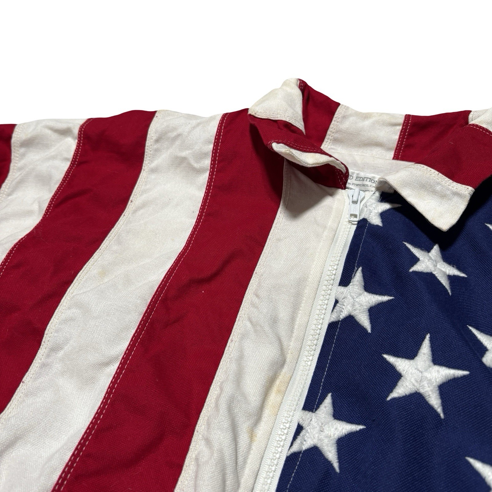 Vintage 90s Limited Edition LTD “The Flag” United States Flag AOP Jacket M 25×24