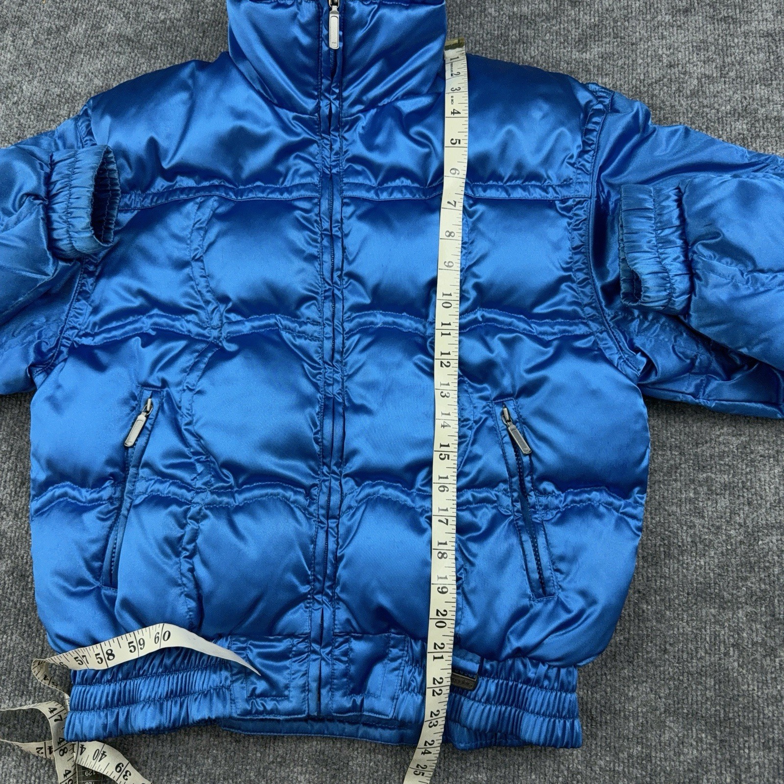 Vintage 80s 90s Snuggler by Kaelin Shiny Blue Down Puffer Ski Jacket US6