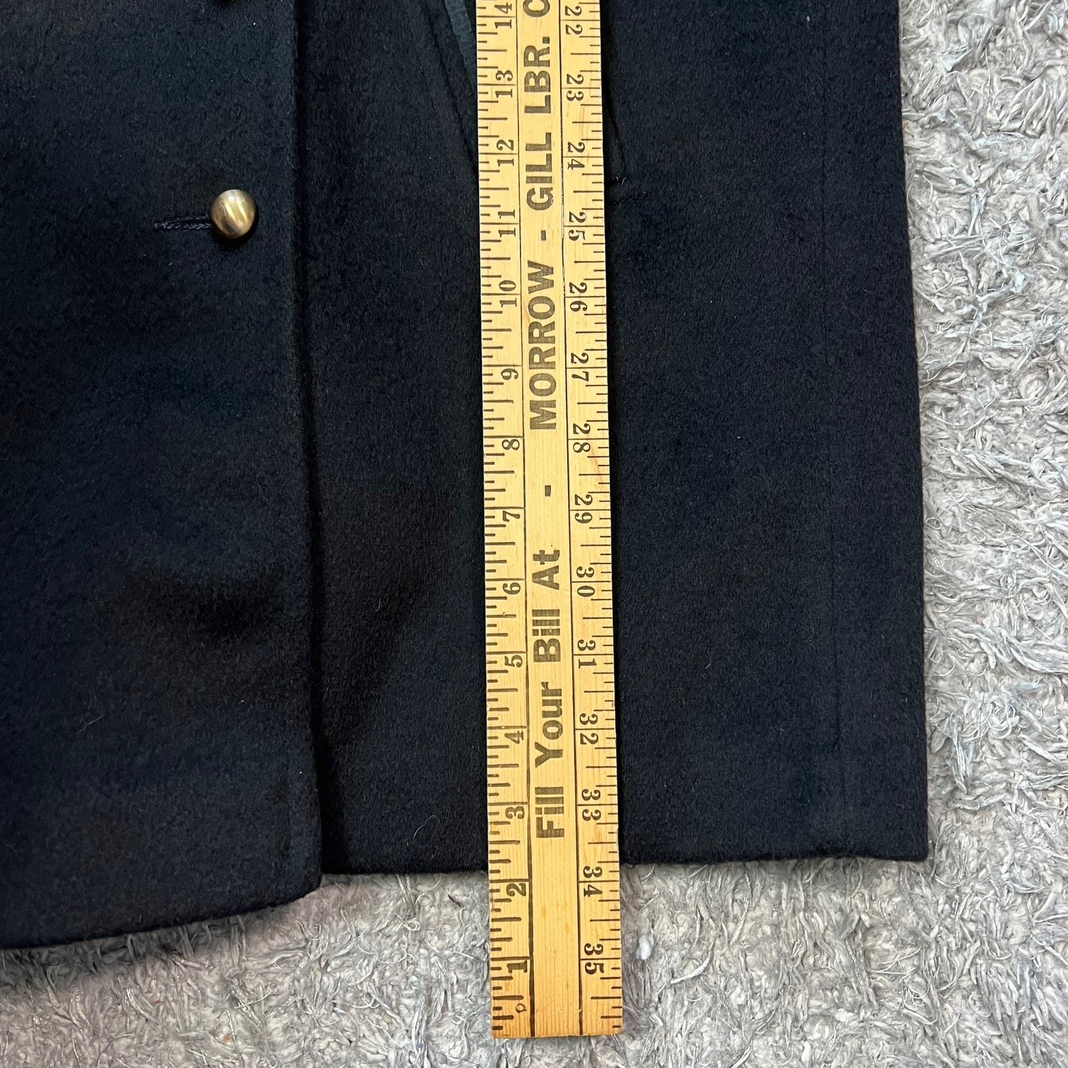 Vintage Donnybrook Black Double Breasted Nautical Coat USA XL 16