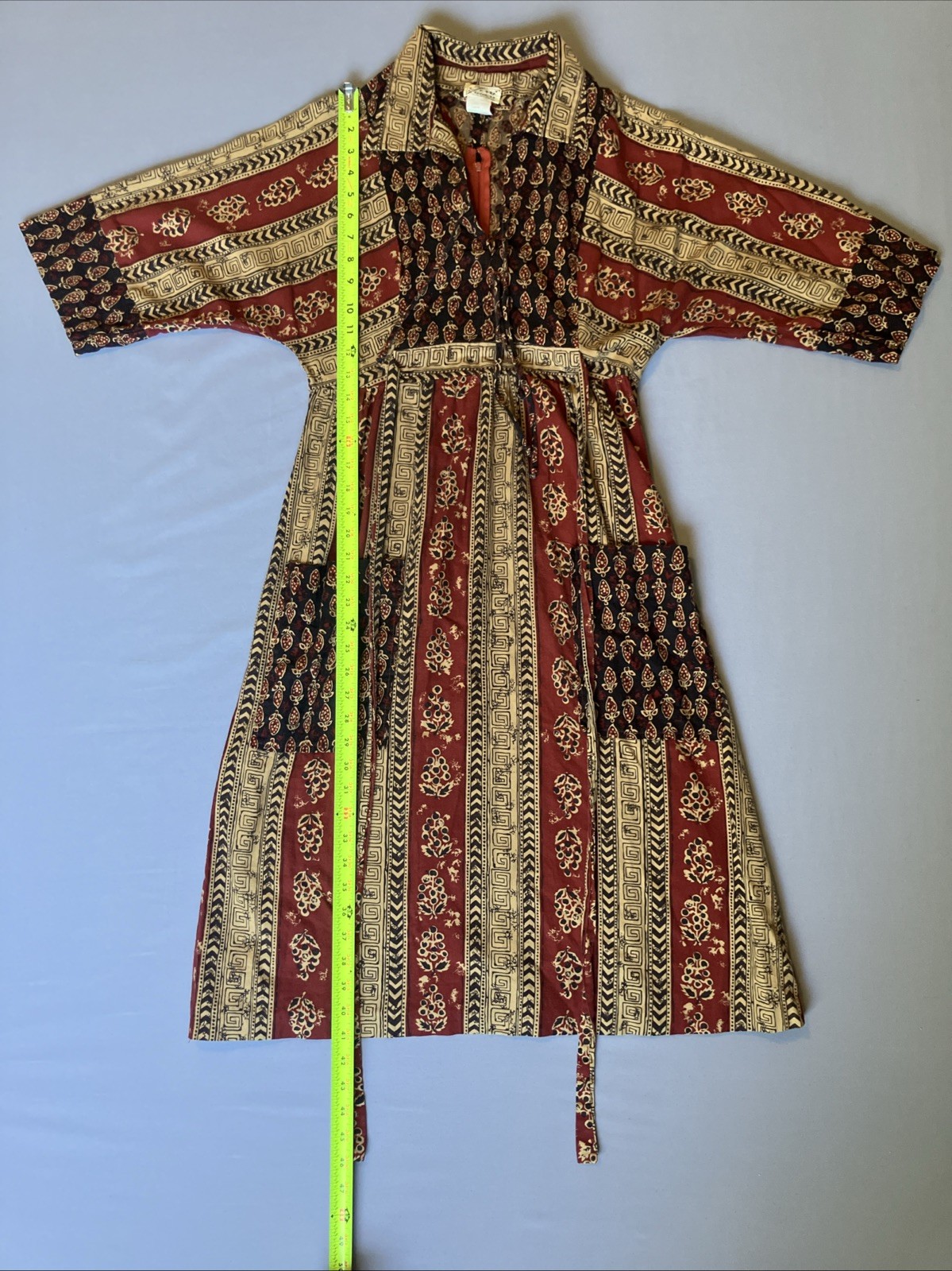 True Vintage 1970s Terri Juniors California Prairie Boho Dress Juniors 13