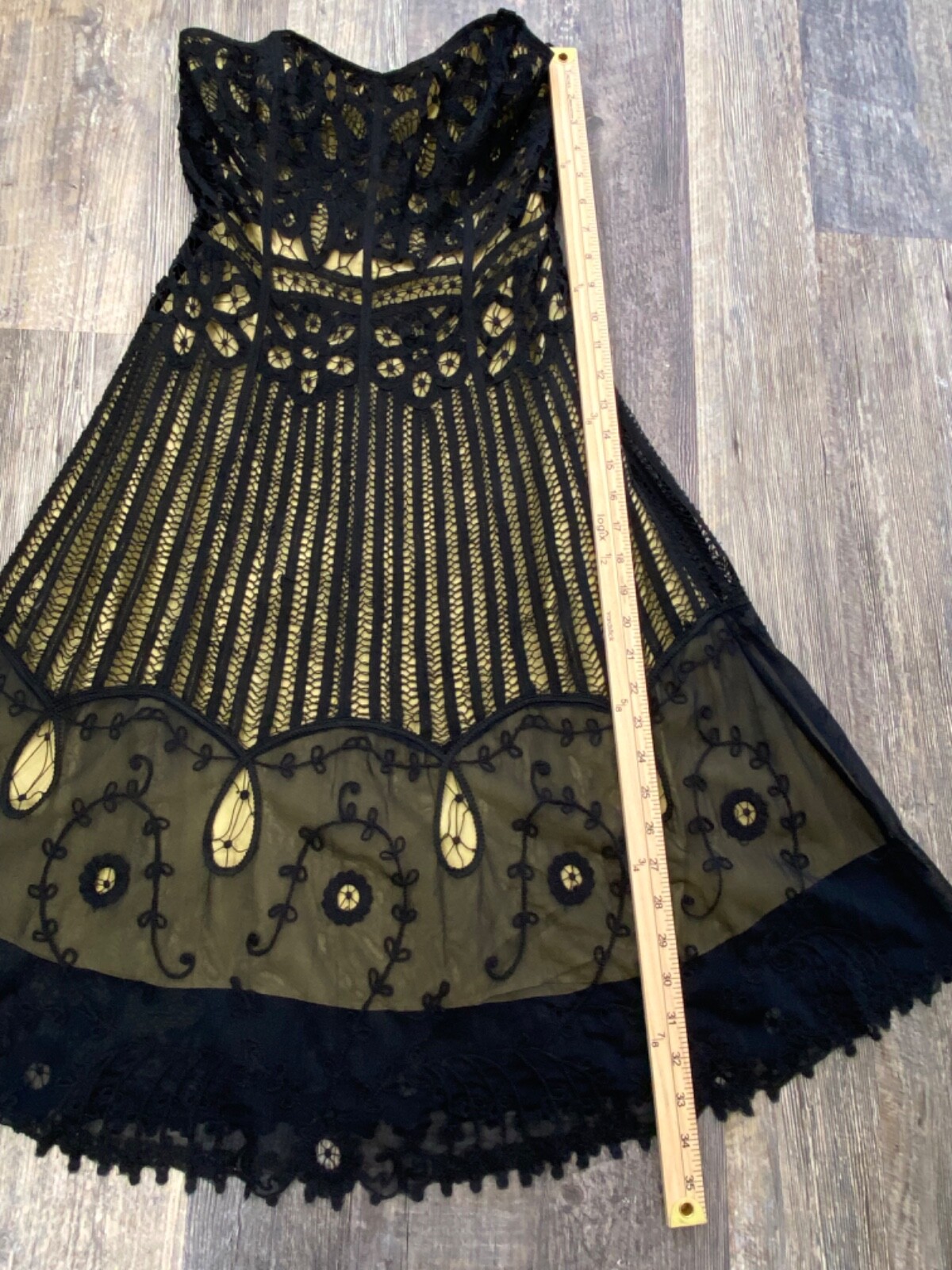Vintage BETSEY JOHNSON NEW YORK Black Whimsigoth Boho Chic Dress Sz. 2 Y2K