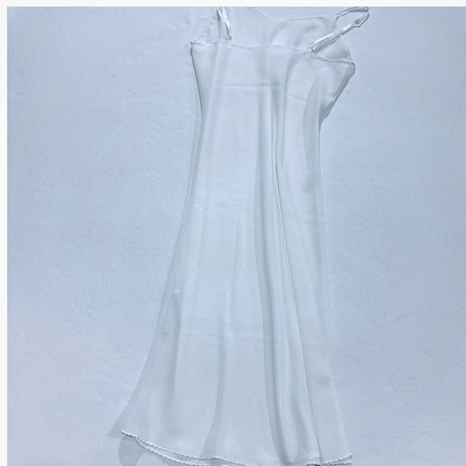 Vintage Slip Night Gown Made in USA White Coquette Angelic Minimalist Size 38