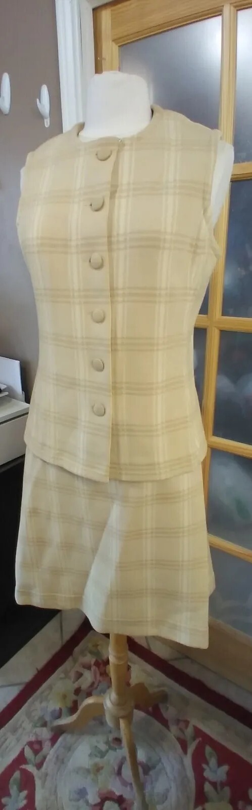 Vintage Amalfi 60s Italian Wool Suit Womens 2pc Hand Loomed Rare Bullocks Sz 14