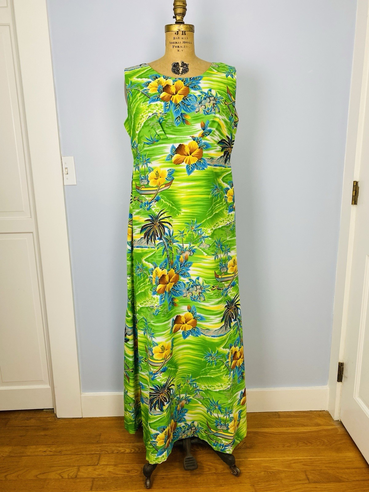 Vintage Pomare Hawaii Maxi Dress Size 18 (Vintage) Aloha Dress Tropical Hawaiian