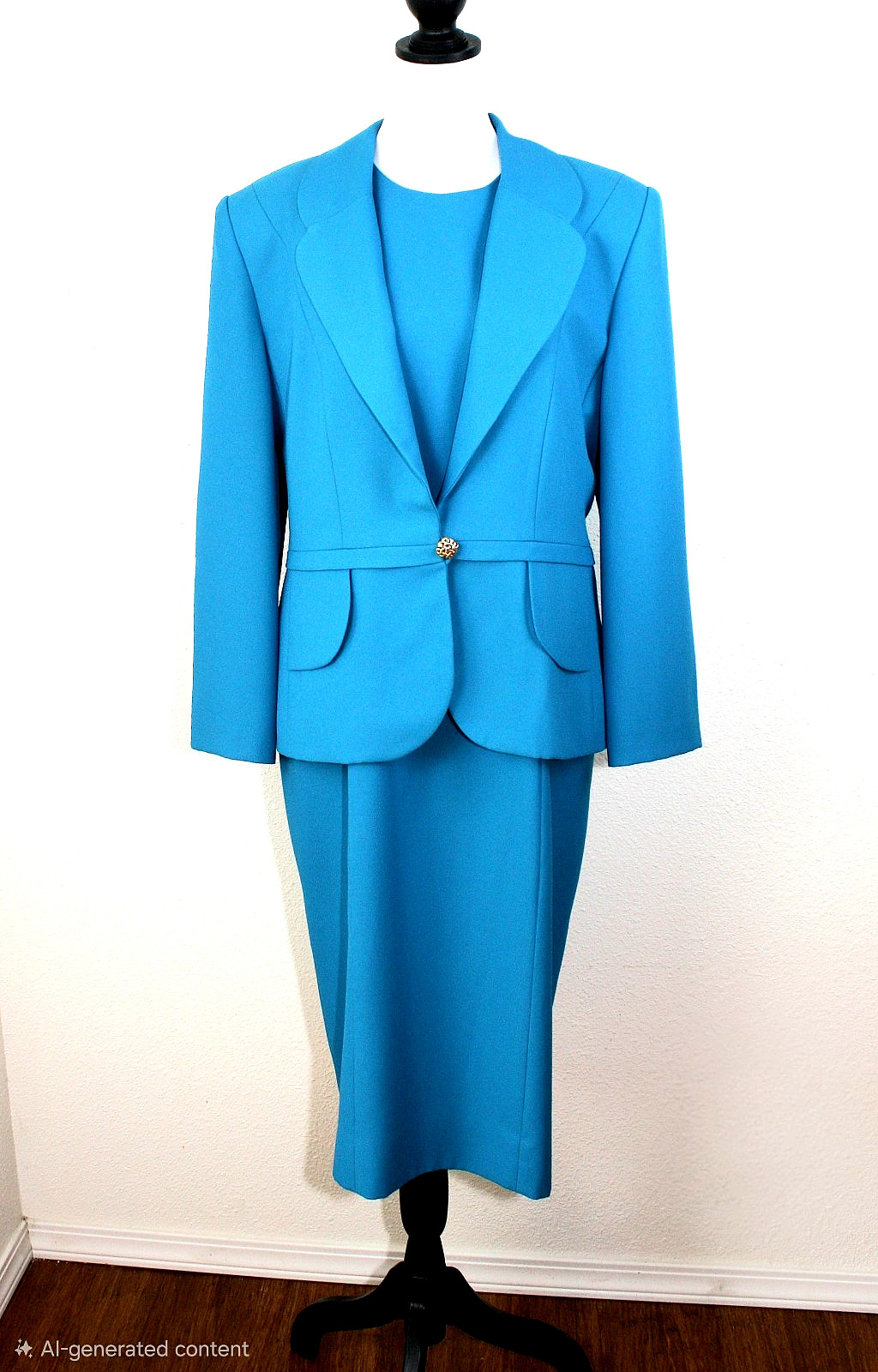 Quiet Luxury Heritage Classic VTG HENRY LEE Set Jacket Dress Blue MOD 14P
