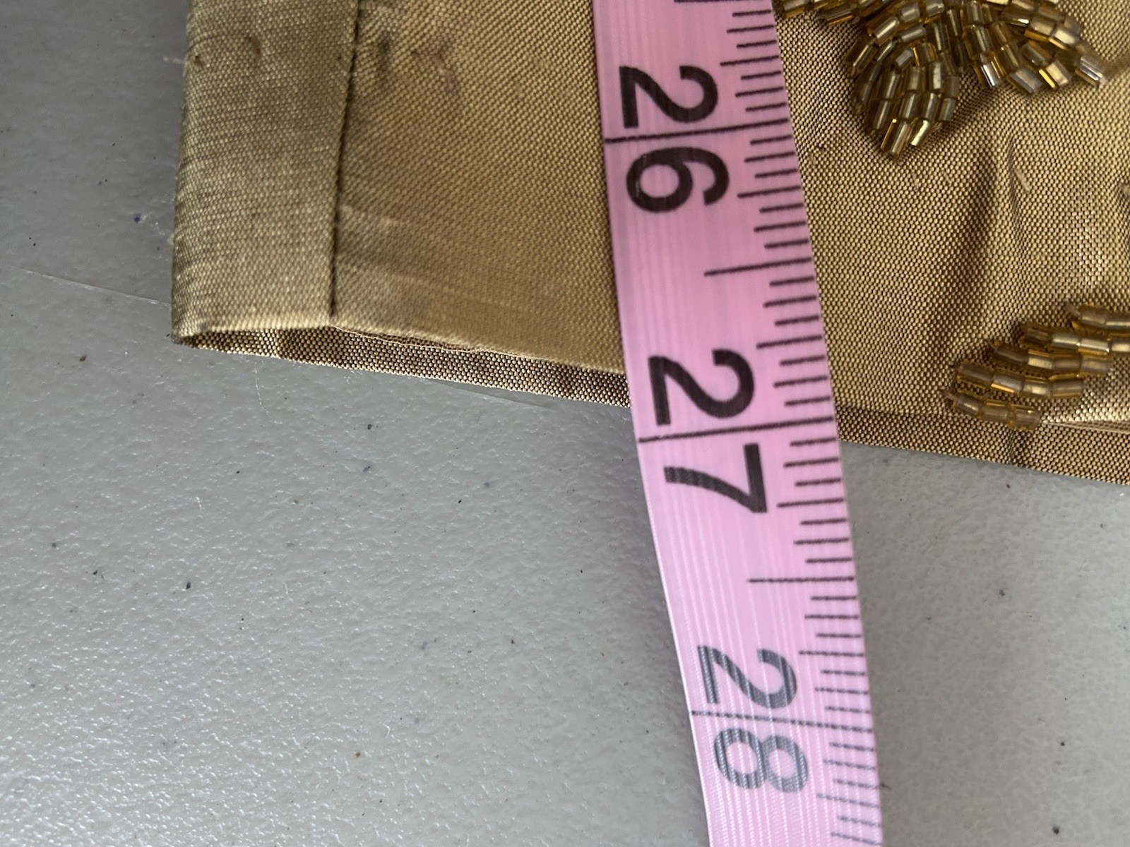 Silkland Womens Pants 6 100% Silk Beaded Floral Cropped Gold Event Occasion