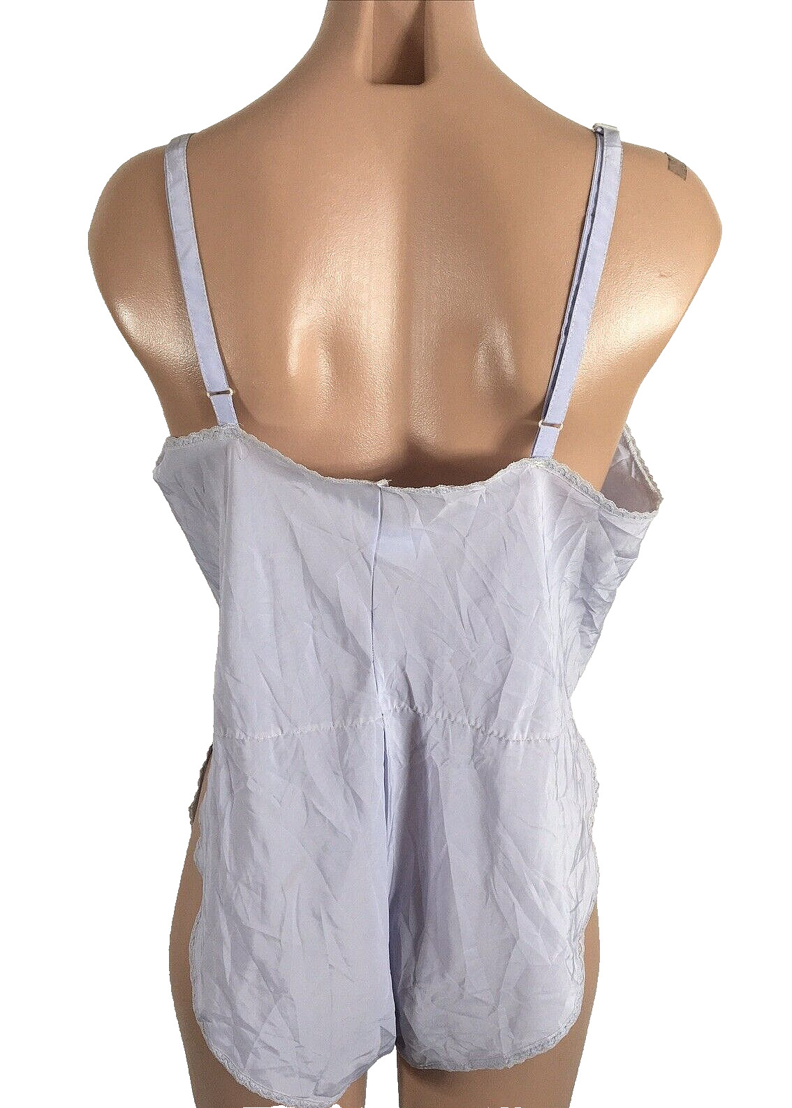 Vintage Teddi Lavander Romper Teddy 36 NWT Silky Butterflies Lace Lorraine USA
