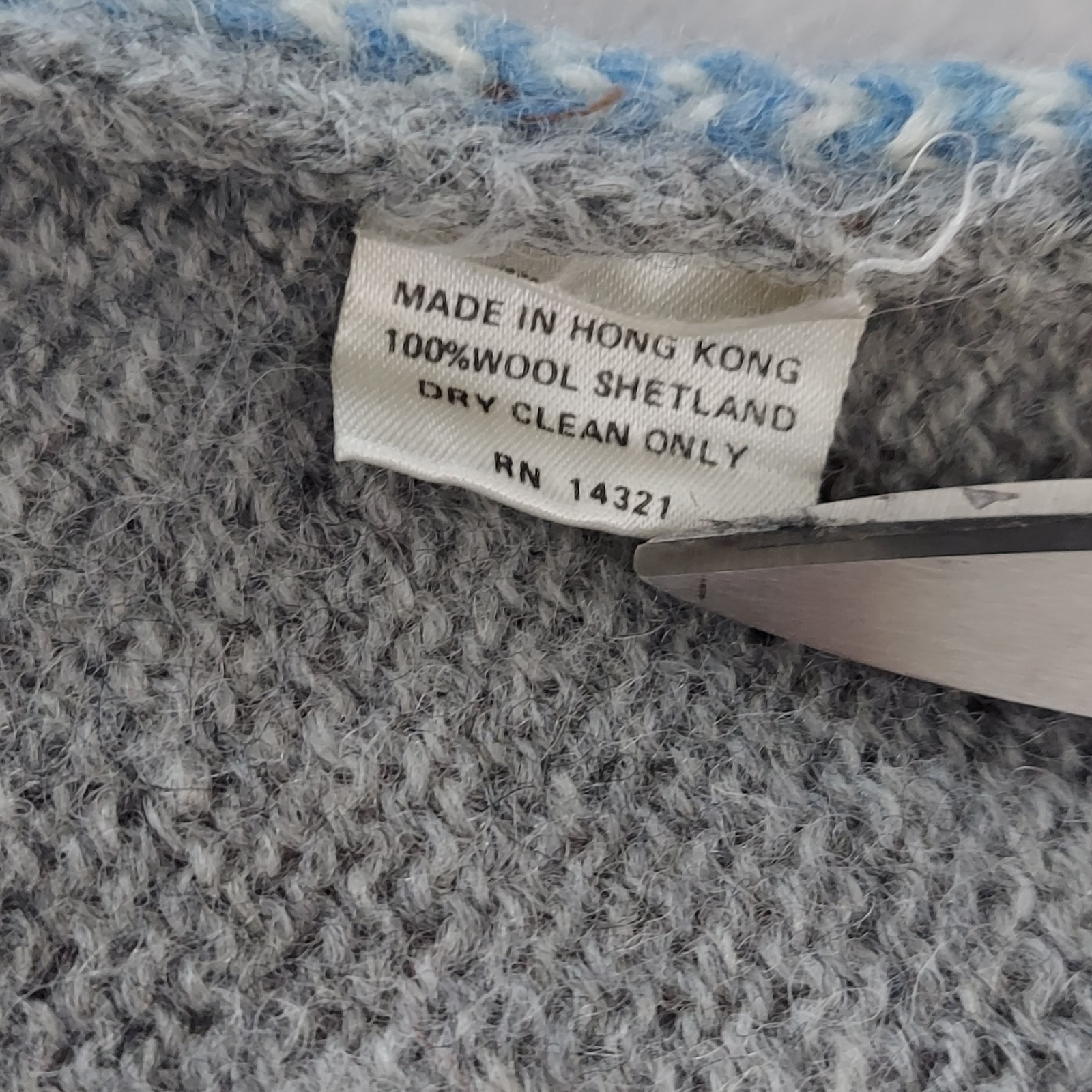 Vintage 1990s Thane Snow Flake Color Block Wool Sweater, S/M