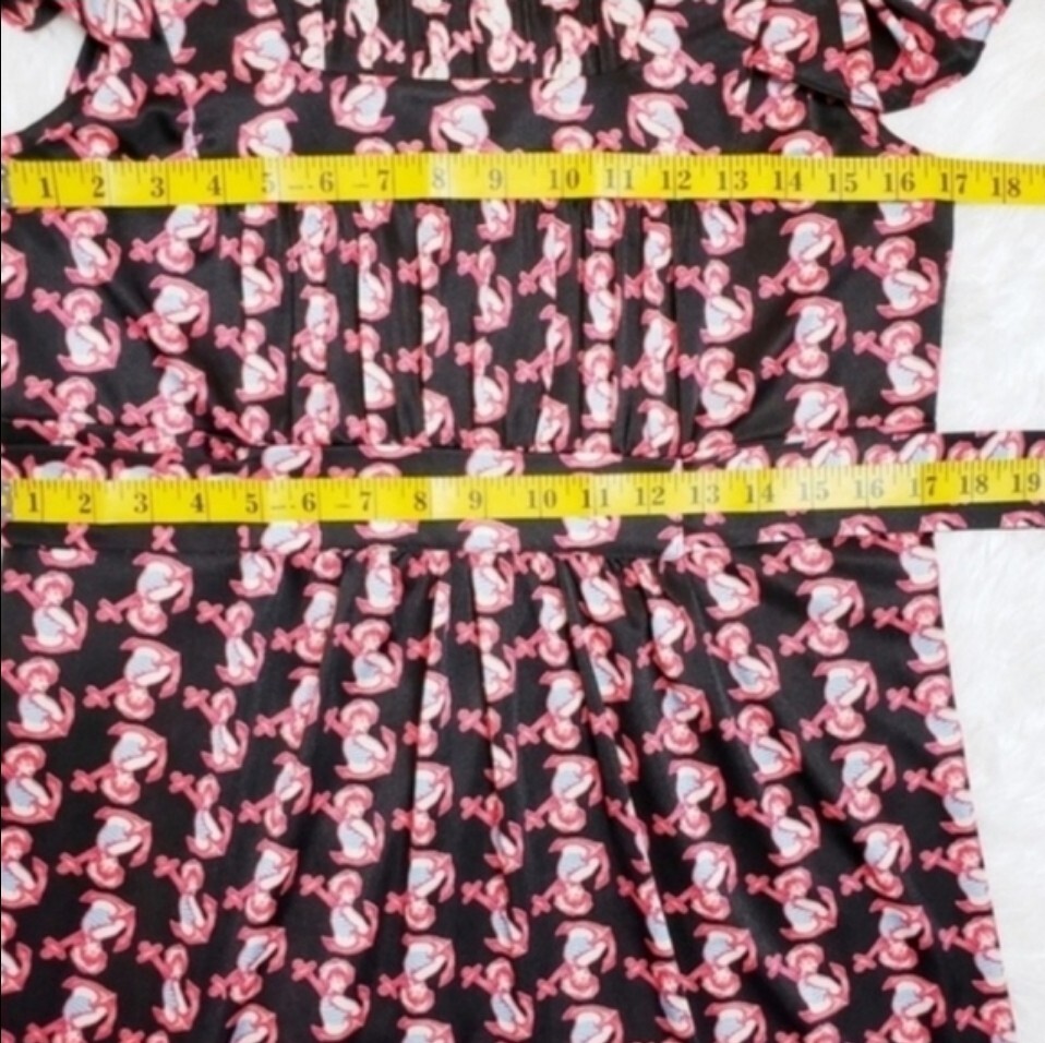 Vintage Betsey Johnson Nautical Bambi Pin-Up Sailor Girl Dress, Size Medium