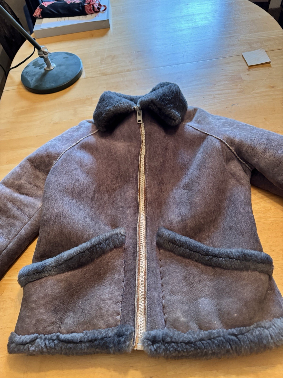 One Of A Kind: Vintage Unique Handmade Artesian Sheepskin Jacket. Warm & Comfy.
