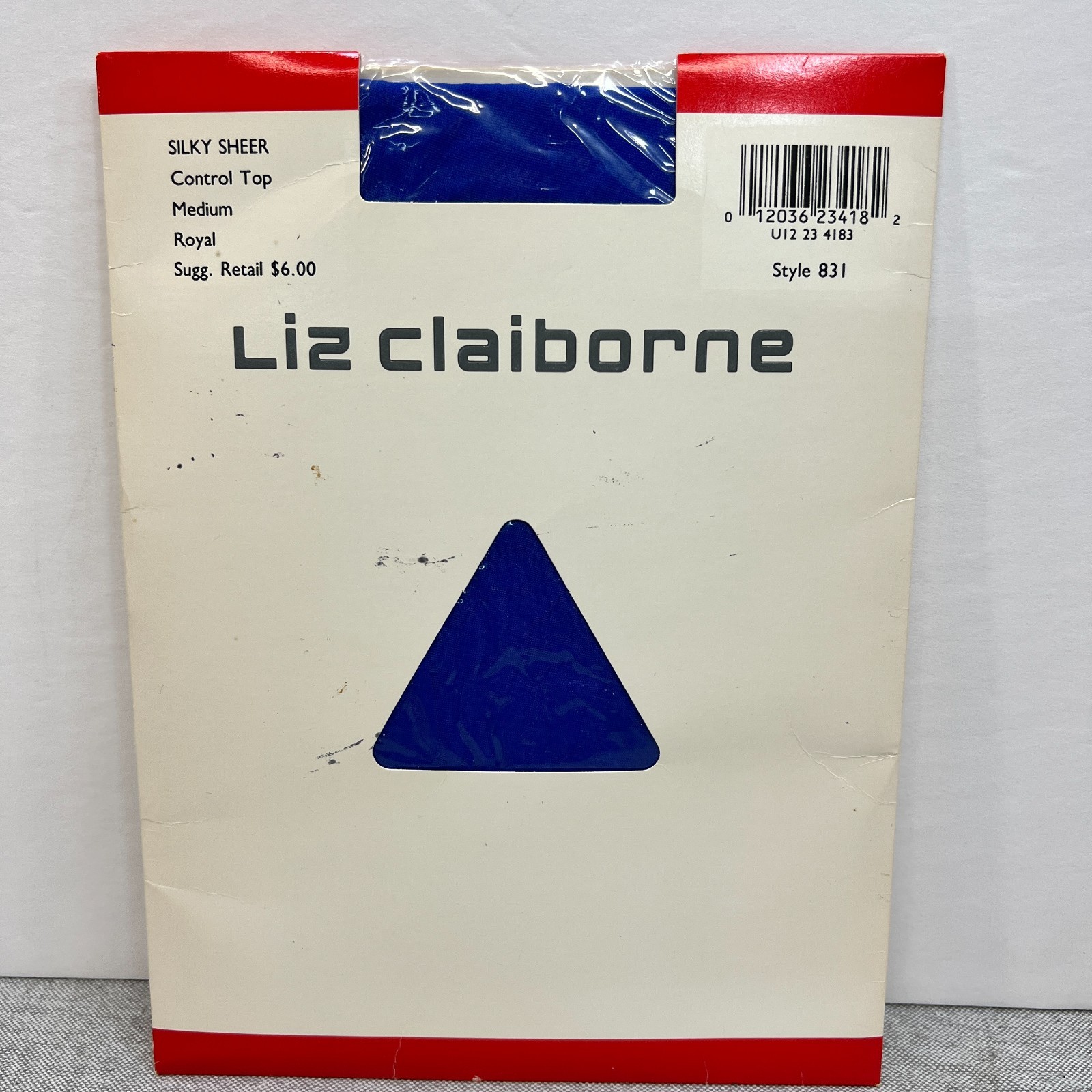 Vtg 90’s Liz Claiborne Medium Royal Blue Silky Sheer Control Top Pantyhose NOS