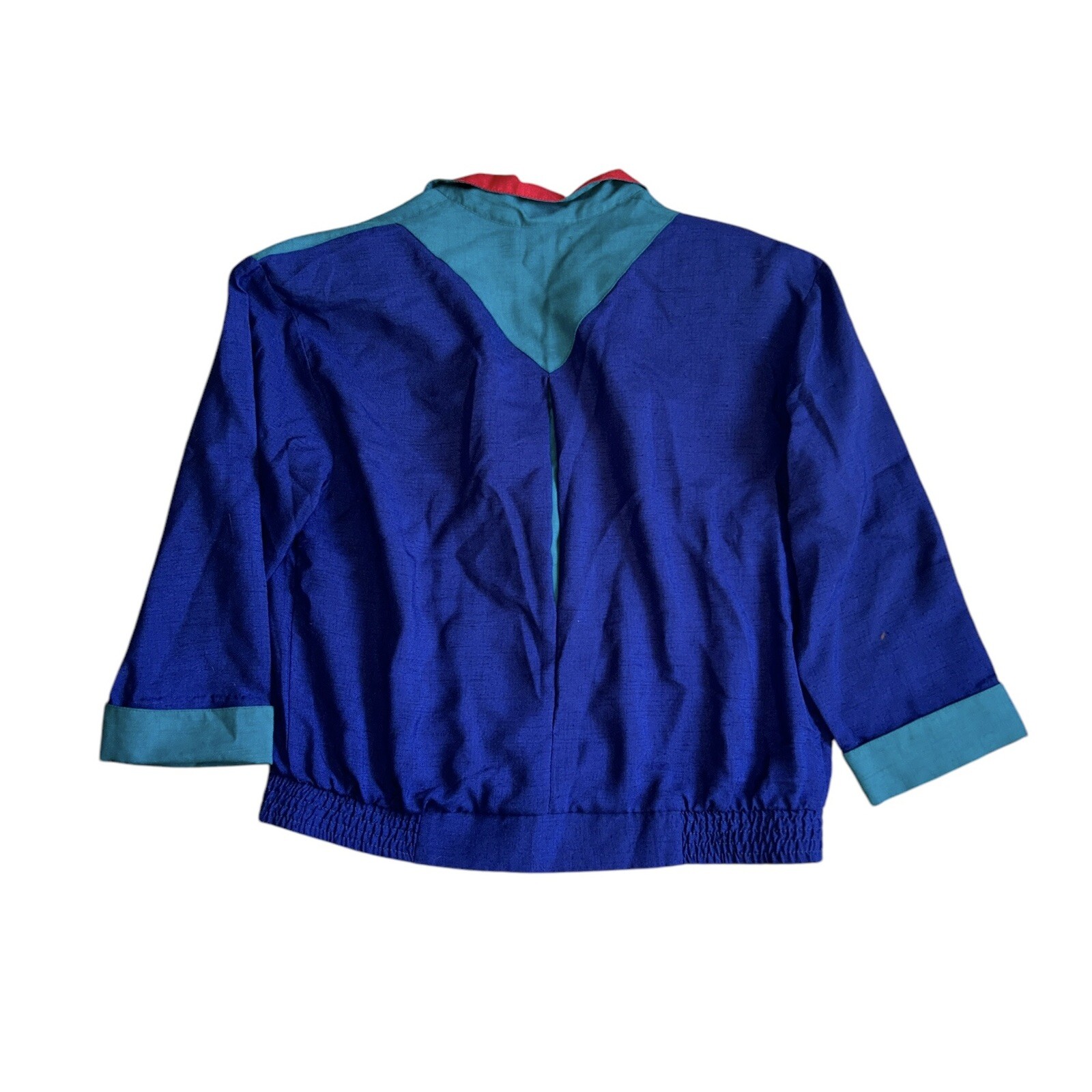 Vintage 80’s Tan Jay Oui Petites Div Of NYGARD Jacket Colorblocked Polyester Sz8