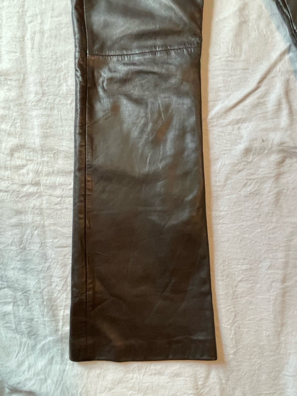 Vintage Y2K VS2 by Vakko Chocolate Brown Lambs Leather Pants Bootcut Size 2