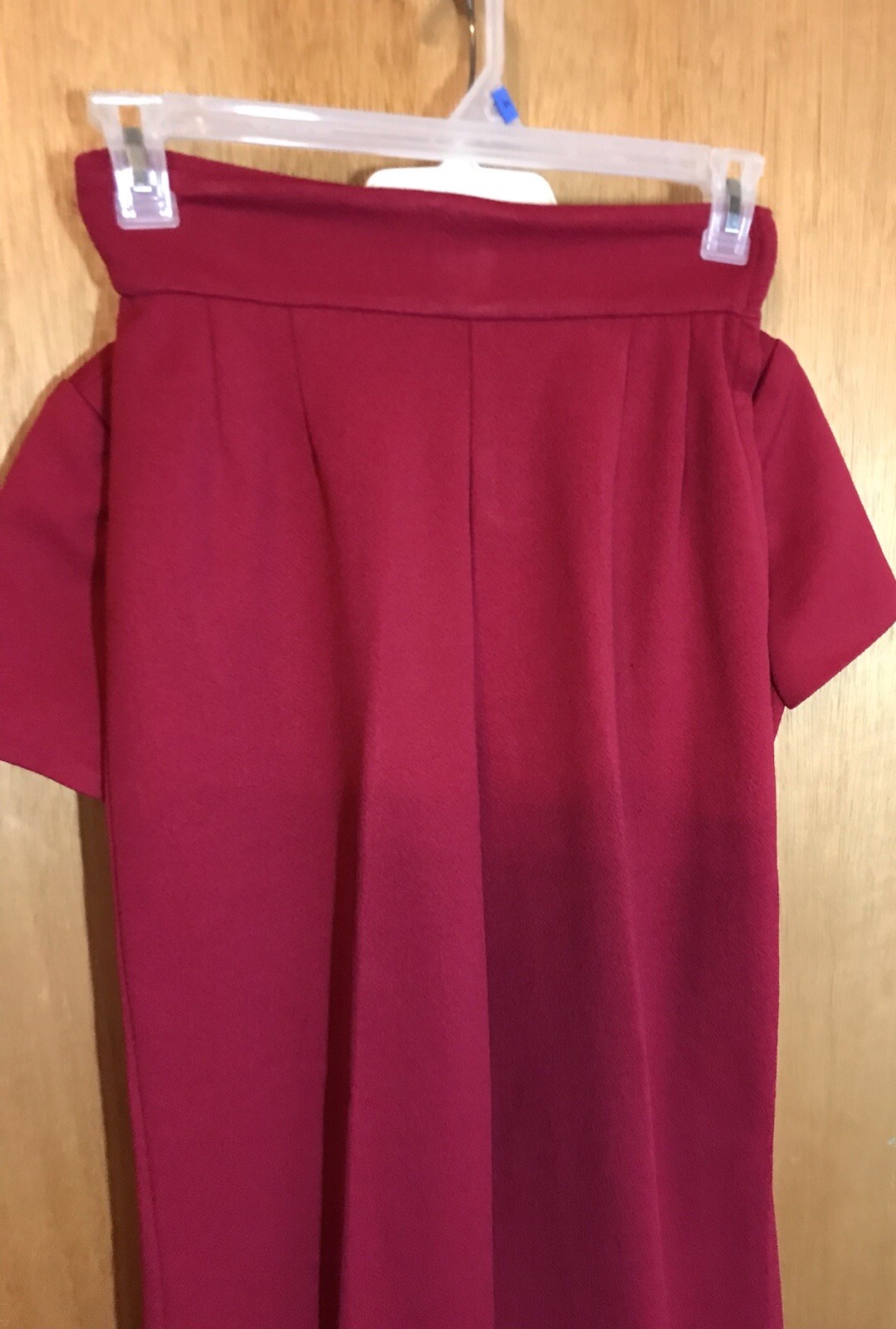 Deep Red 1969-70 VTG Tunic Mini Dress Pant suit