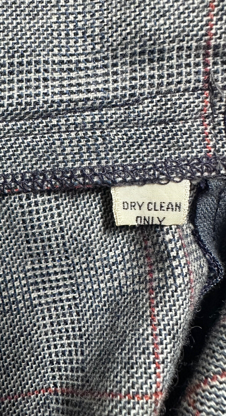 Emily Just Emily Skirt A-Line 10 Plaid High Waist Vintage Granny 60’s Gray Retro