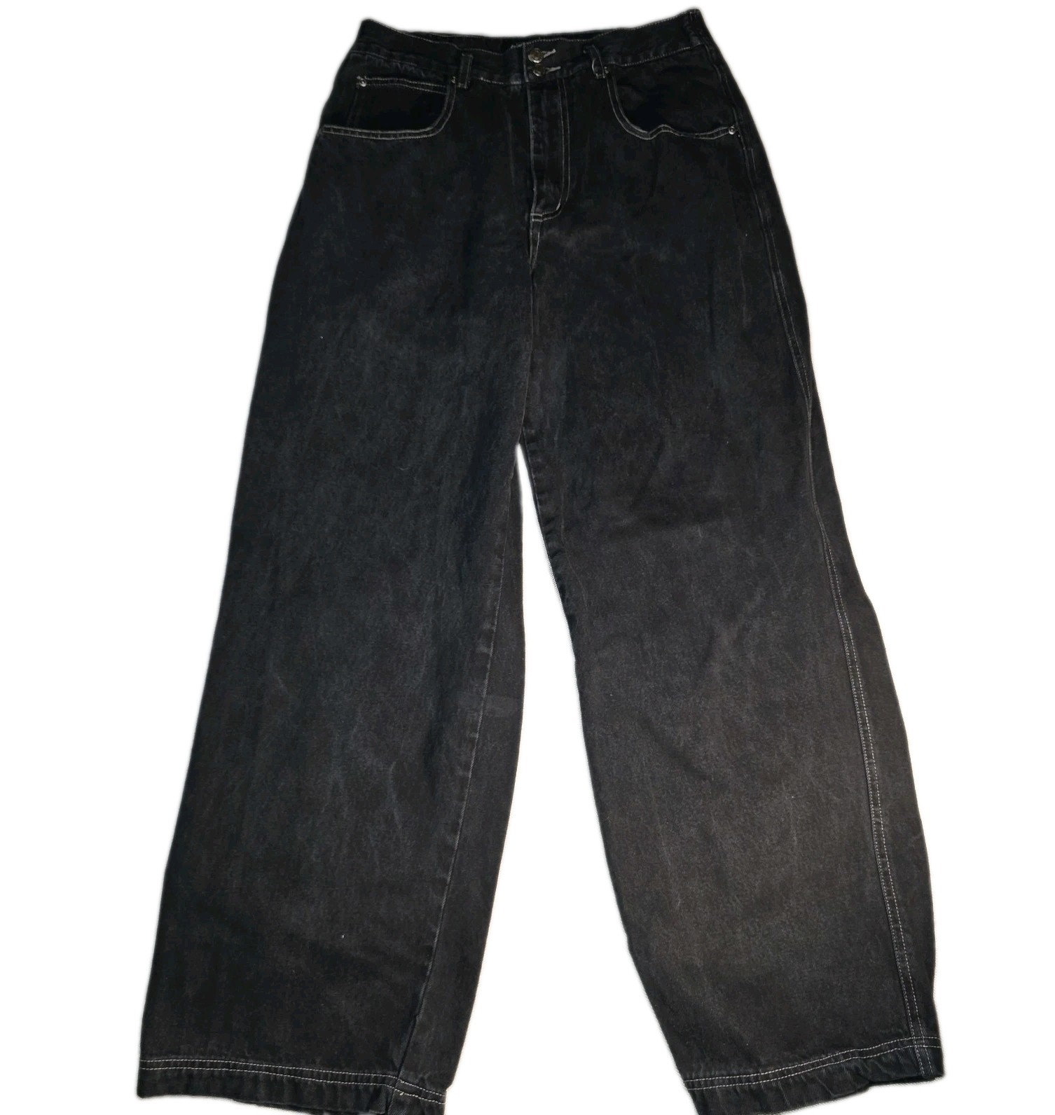 Chazzz Jeans Unisex Black 32×29 Baggy Wide Leg Vintage Skater RARE Y2K 90s