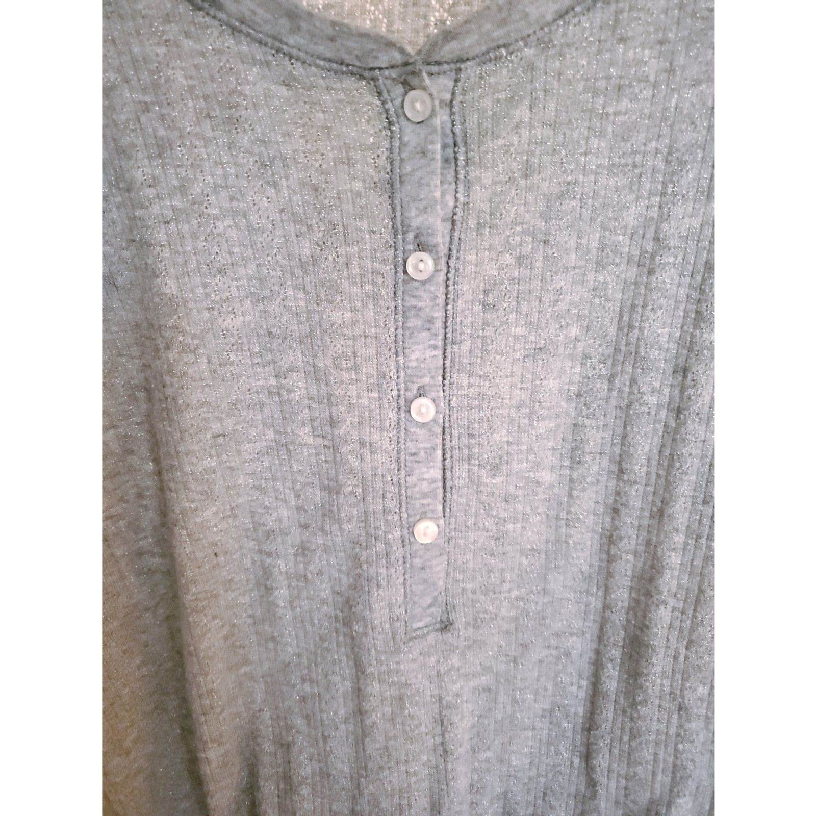 Y2K Victoria’s Secret Pink Label Heather Gray Button Henley Bella Swan XS