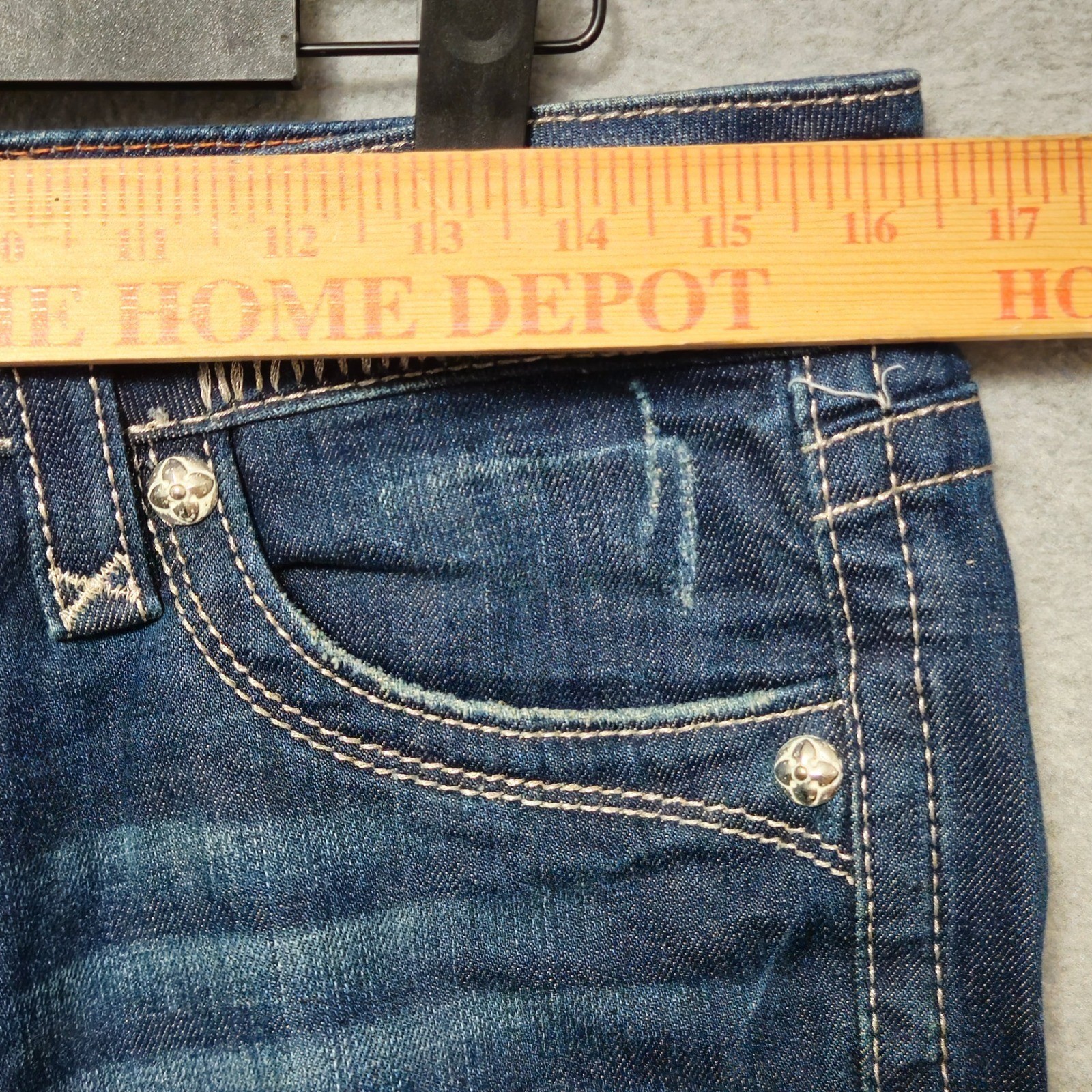 ROCK REVIVAL Jeans Womens 31 Blue Celine Boot Stretch Embroidered Denim Y2K