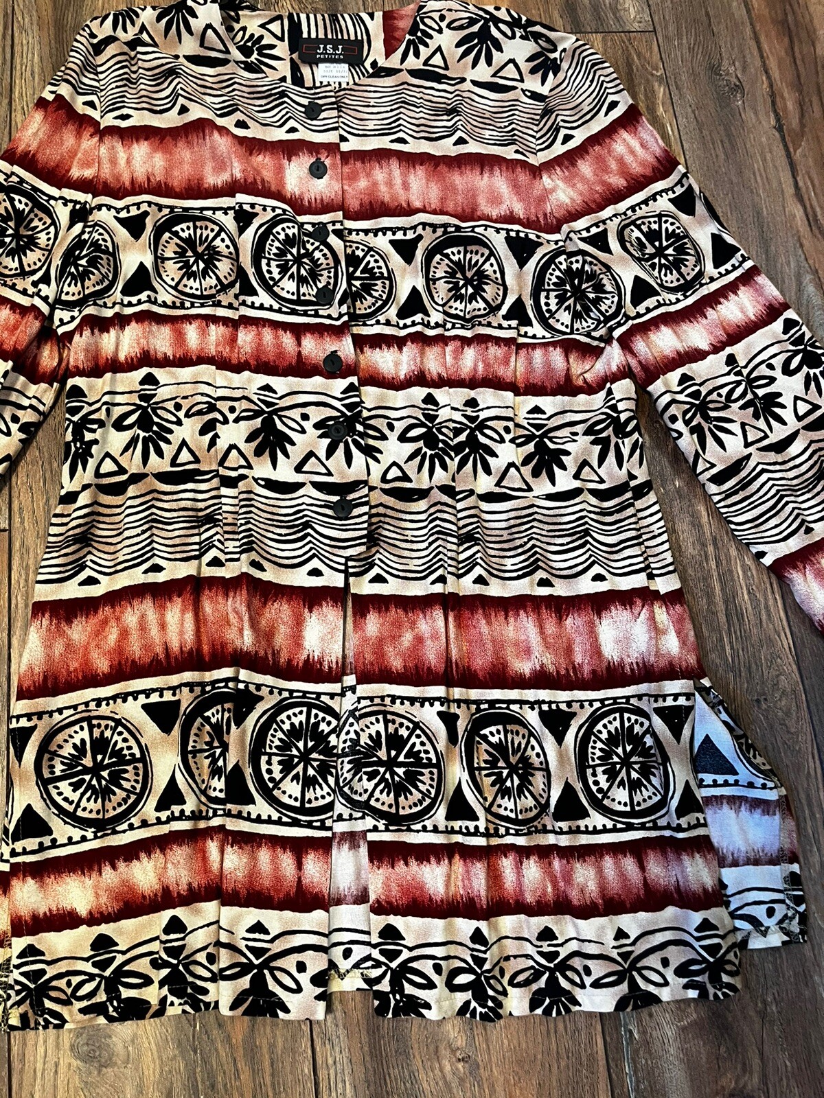 JSJ Petites Vintage 90s 11/12p Pant Set 3/4 Sleeve Made in USA