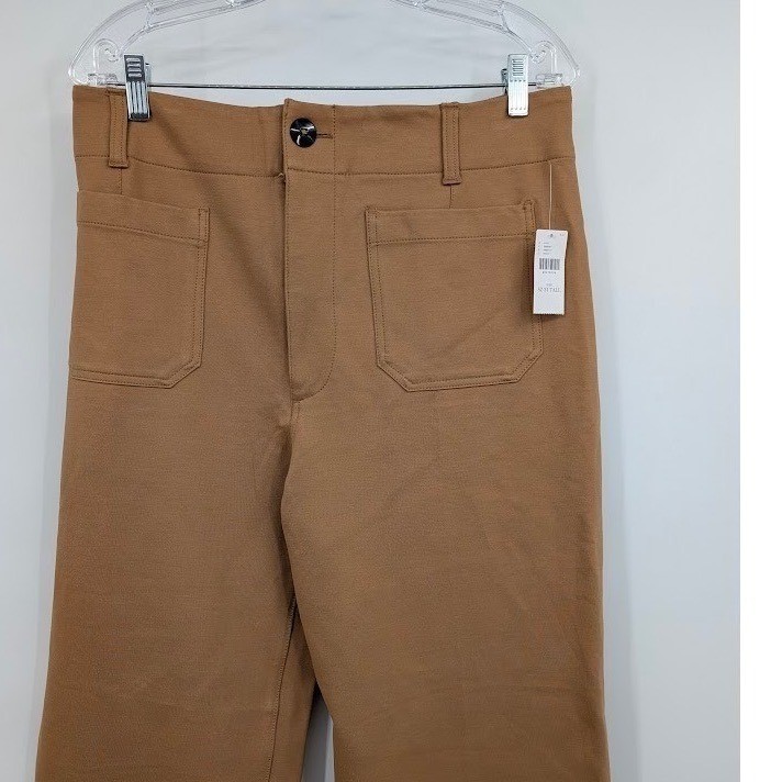 Anthropologie Maeve The Colette Wide Leg Crop Pants Tan NWT Womens 31T