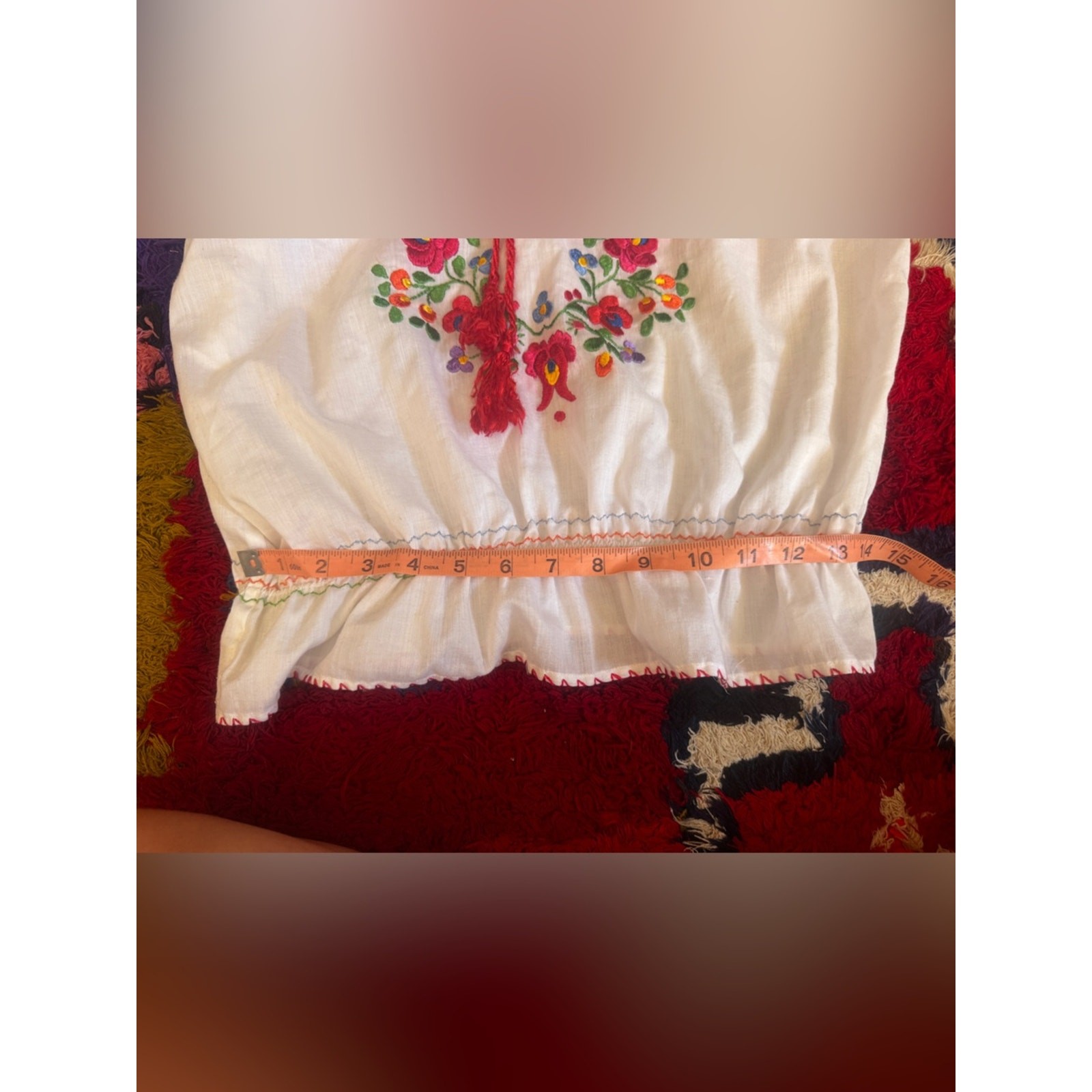 70s Vintage Hungarian Blouse Sz M-L