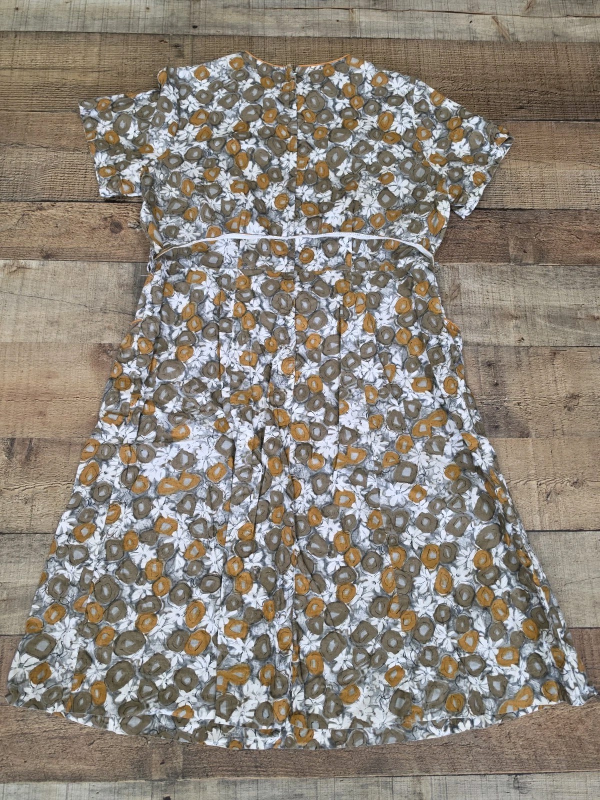 Vtg Mid Century 60s Womens Daydress Belted Sz 20 1/2 Excellent Floral Design
