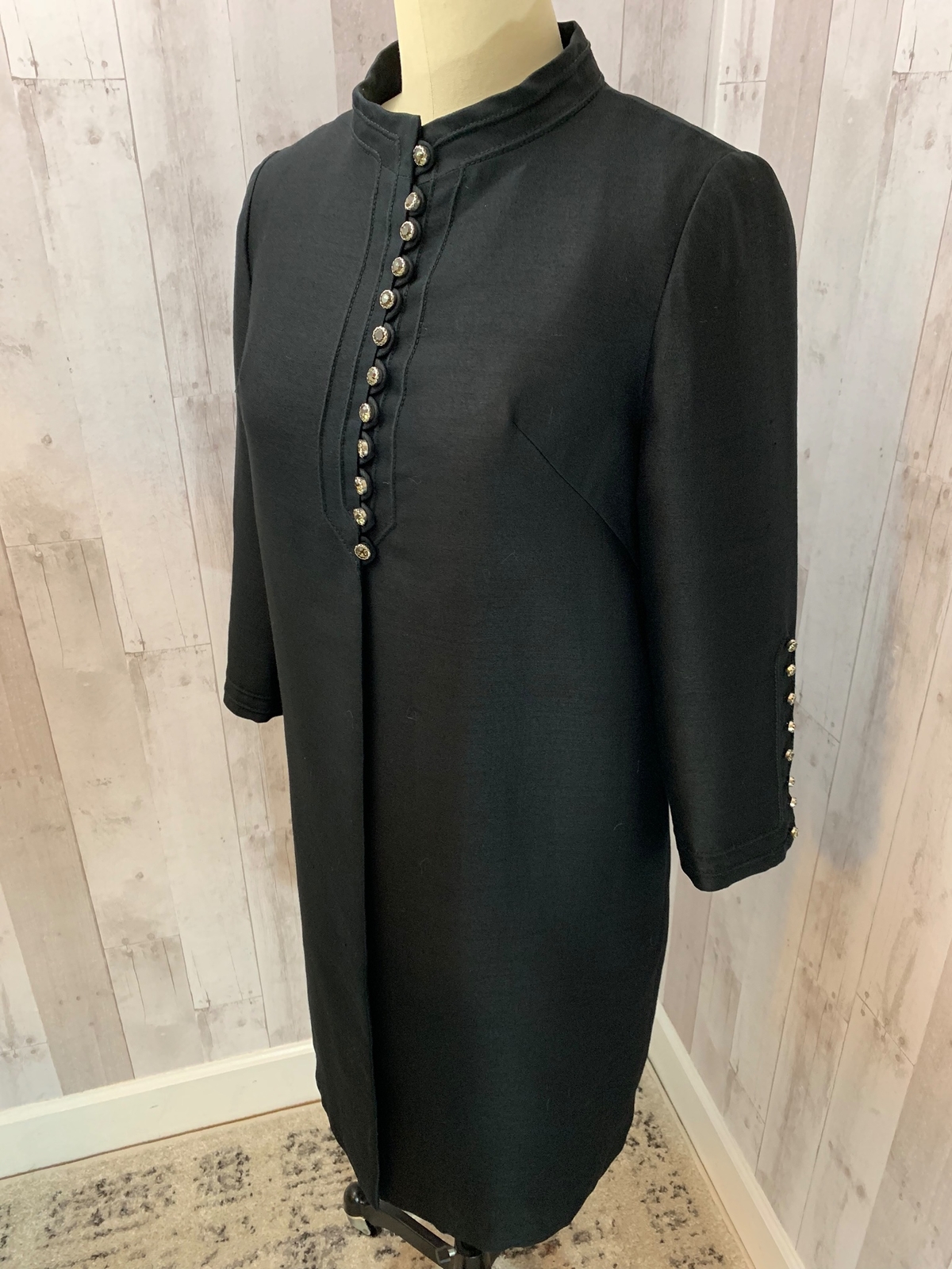 1950s Vintage COAT~Lilli Ann Paris~BLACK Cocktail L/XL Rhinestones