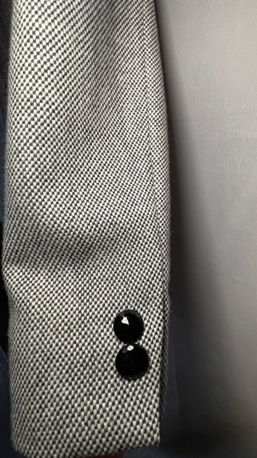 Vintage SASSON Checkered Wool Blend Blazer Jacket 80s / 90s Size 6