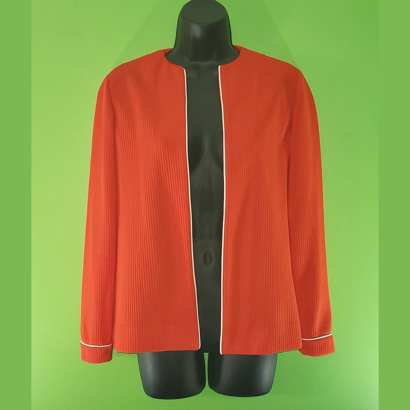 Vintage 1970’s THE KOLLECTION orange blazer Size L Retro Mod