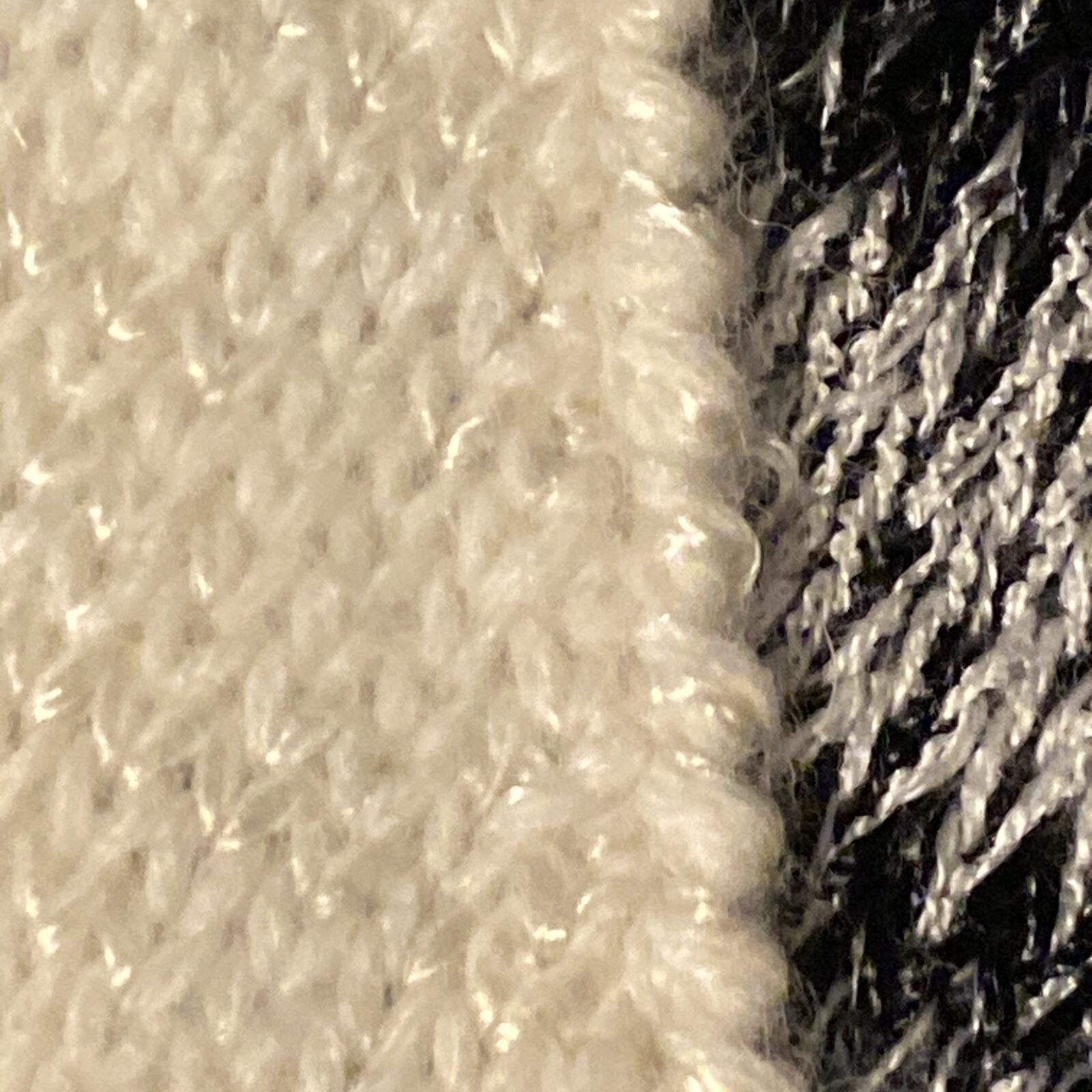 Vintage 80s Ginenne Sweater Medium Women Black White Lambswool Angora Geometric