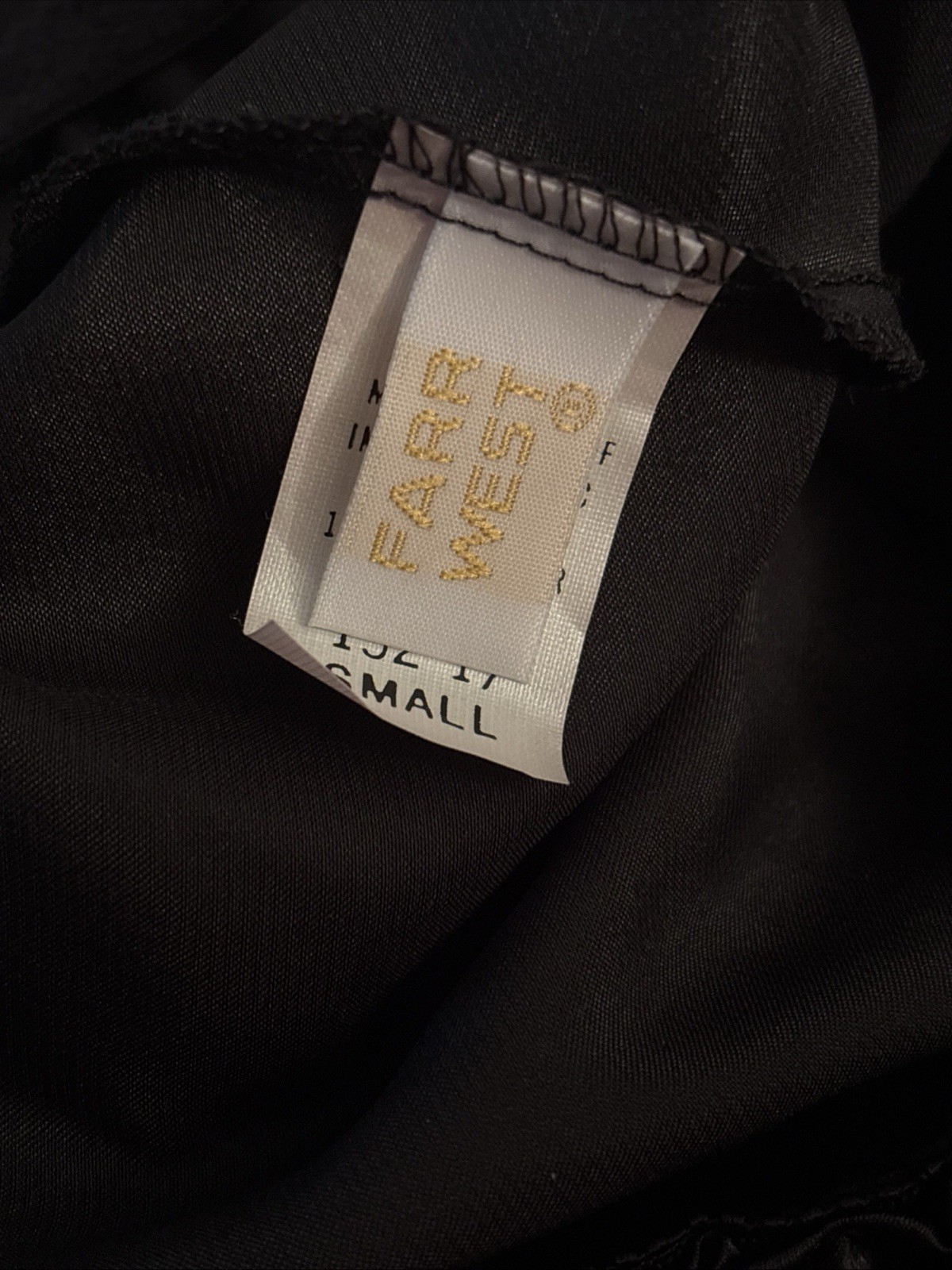 Vintage FARR WEST Black Liquid Satin Half Slip Skirt Shiny Glossy Slippery Small